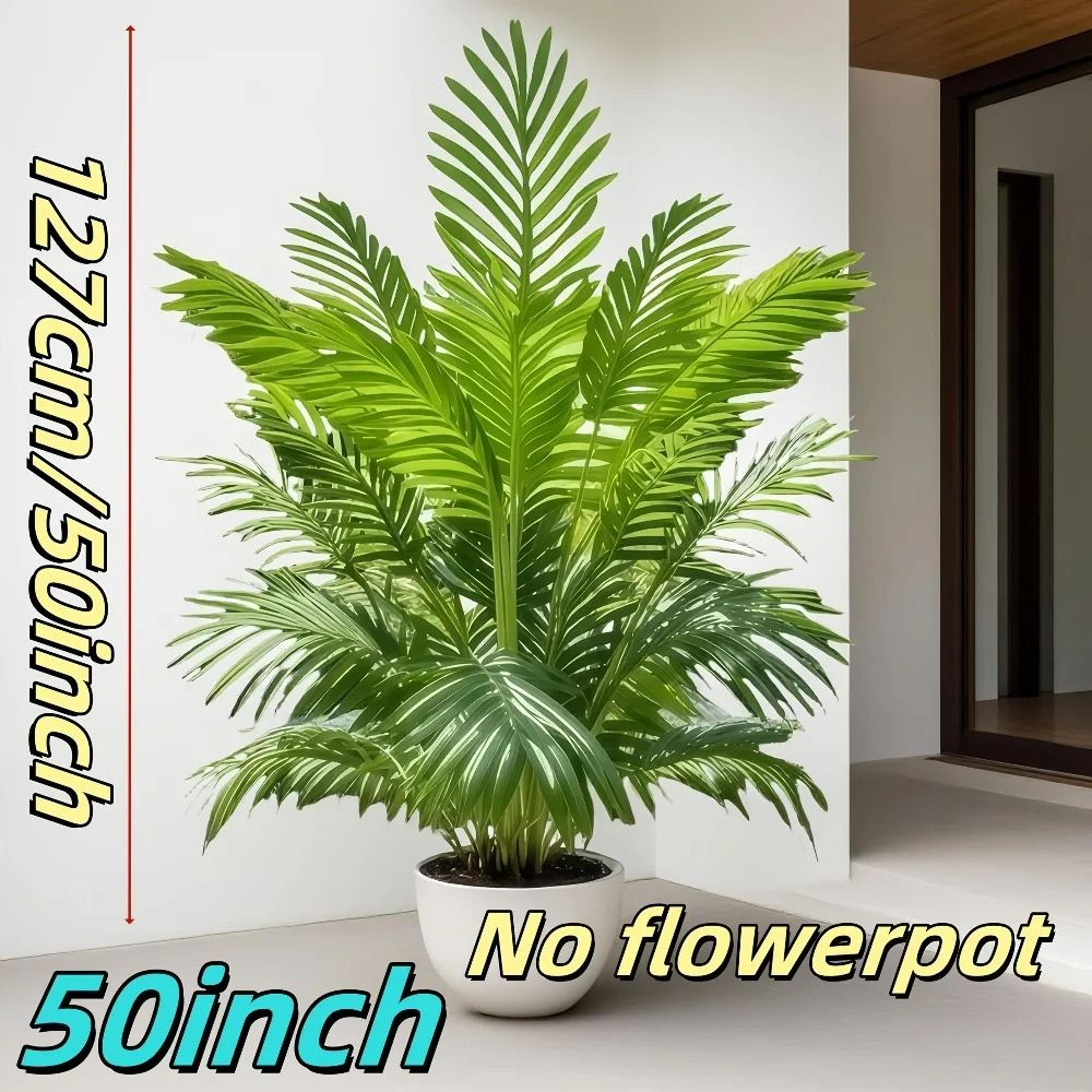 Large Artificial Palm Tree 50 Inch Realistic Indoor Outdoor Plant Decor 5