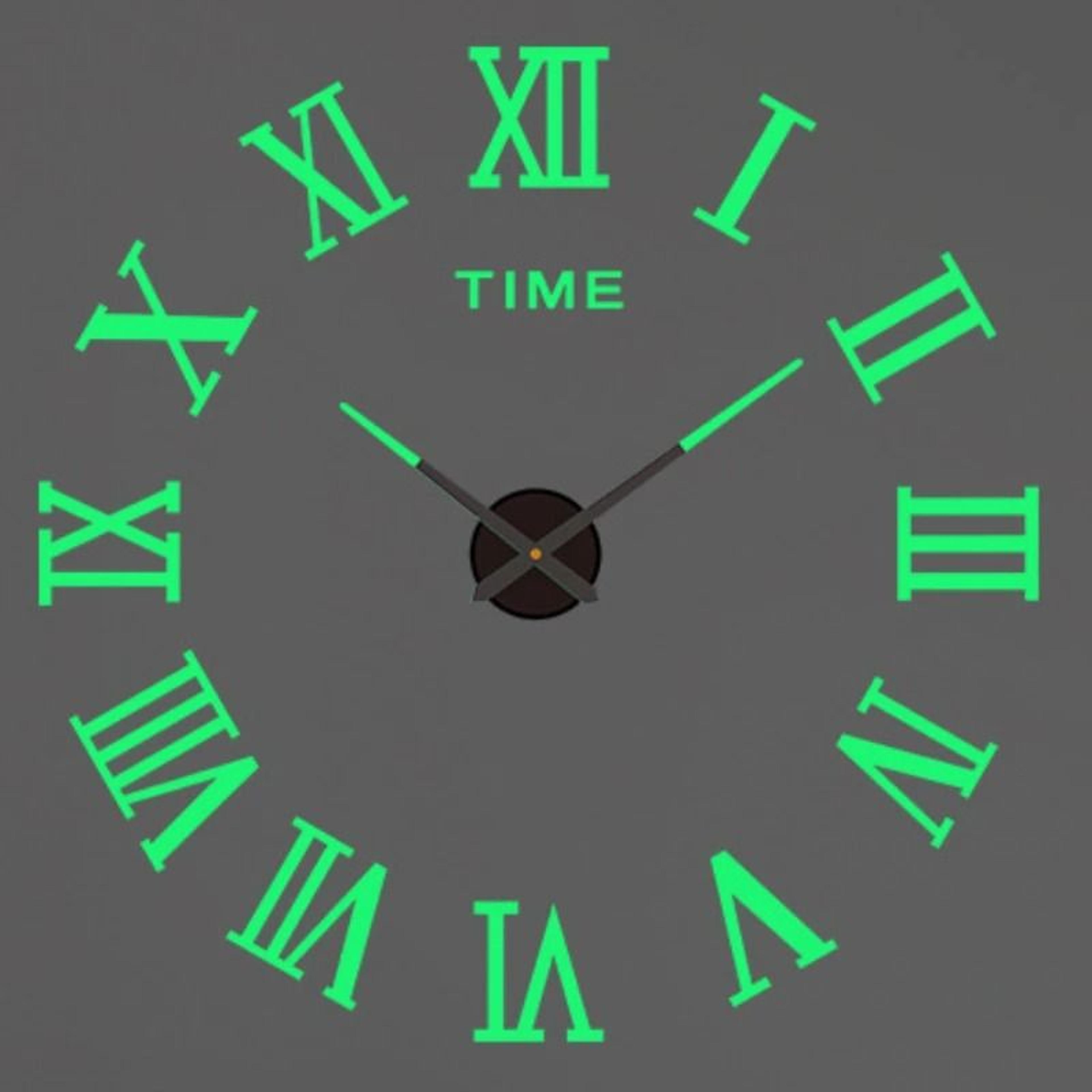 Modern 3D DIY Wall Clock Acrylic Mirror Large Decorative Clock 9
