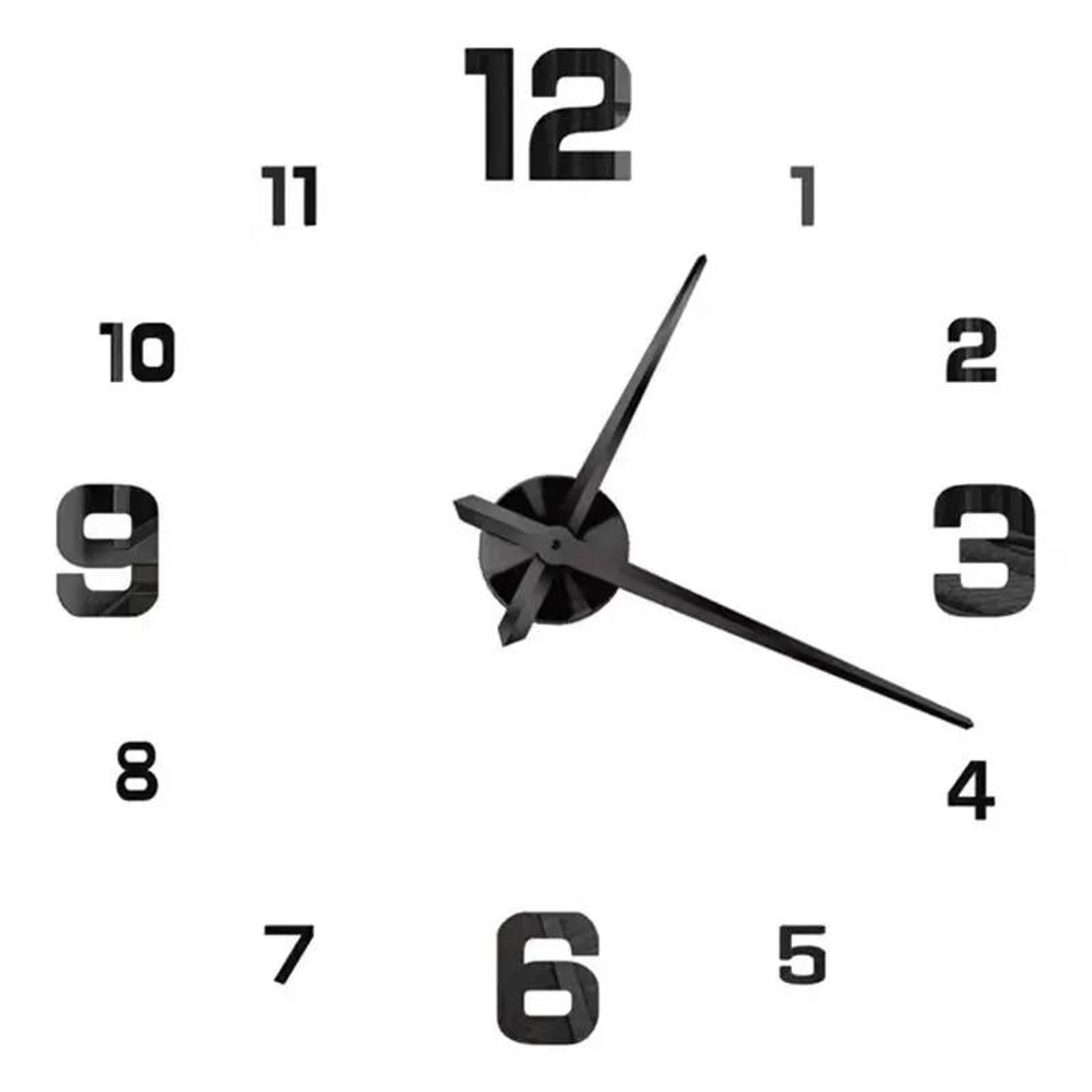 Modern 3D DIY Wall Clock Acrylic Mirror Large Decorative Clock 16