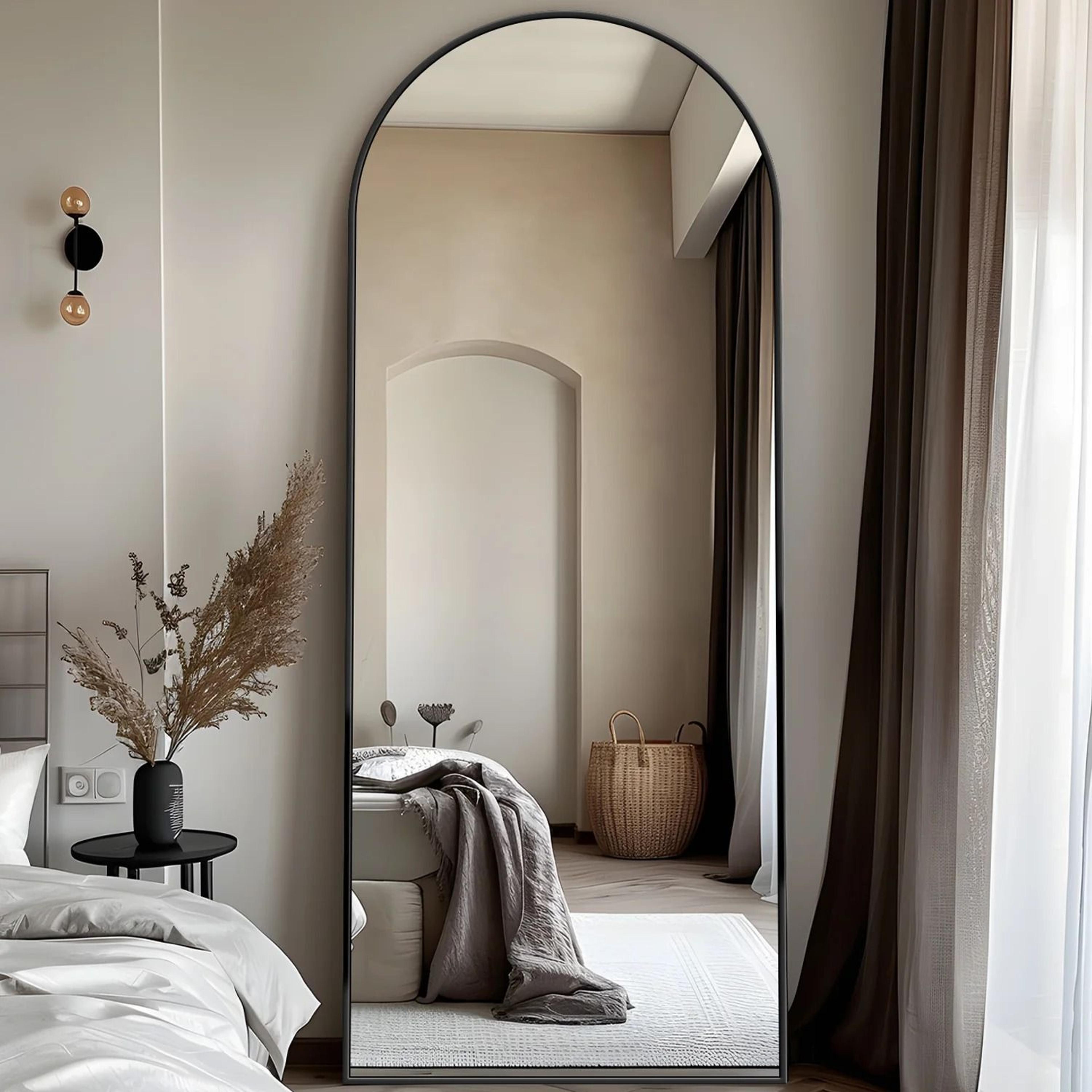 Oversized Full Length Floor Mirror With Stand Rectangular Body Mirror 0