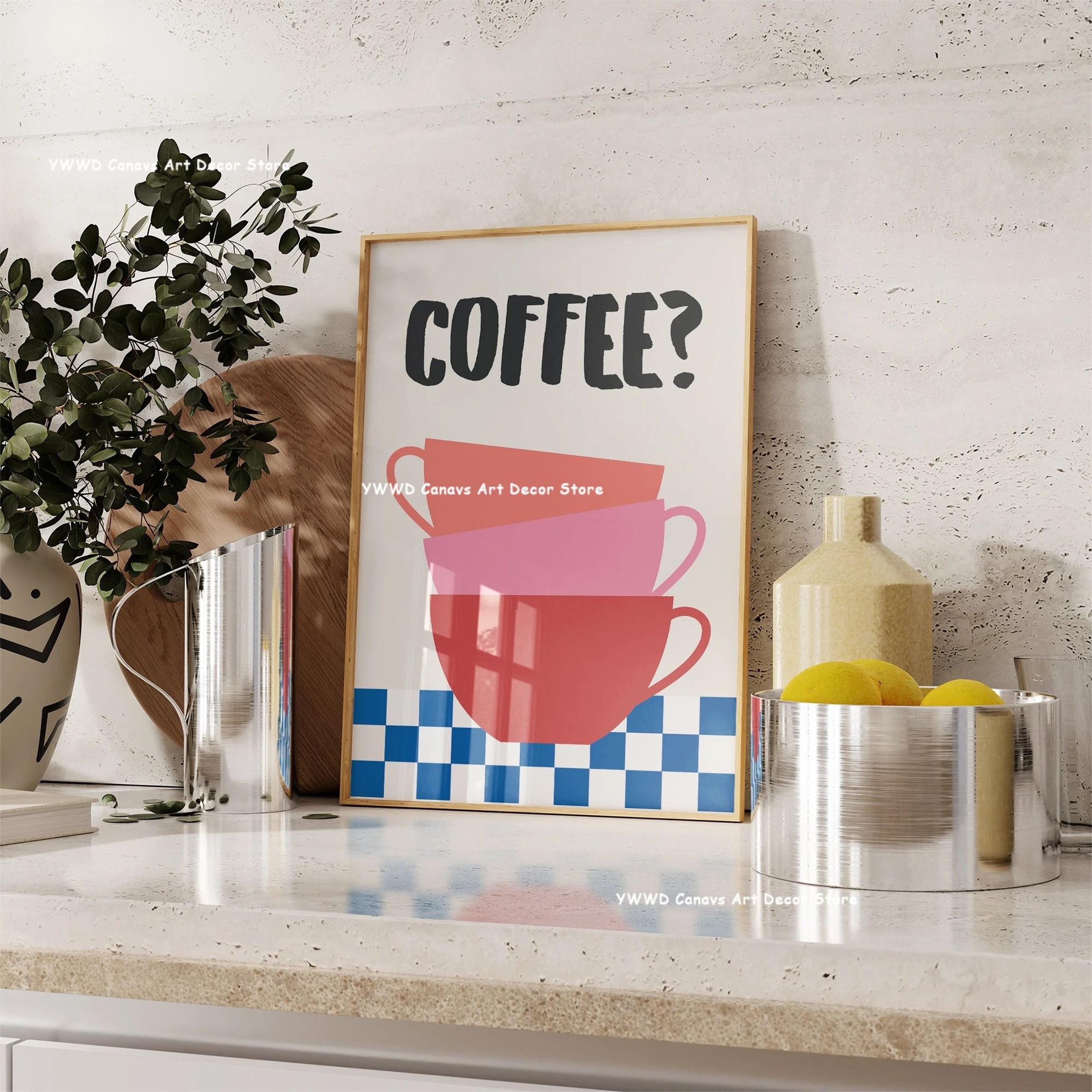 Bon Appetit Coffee Canvas Wall Art Modern Kitchen Poster Espresso Decor Print 15
