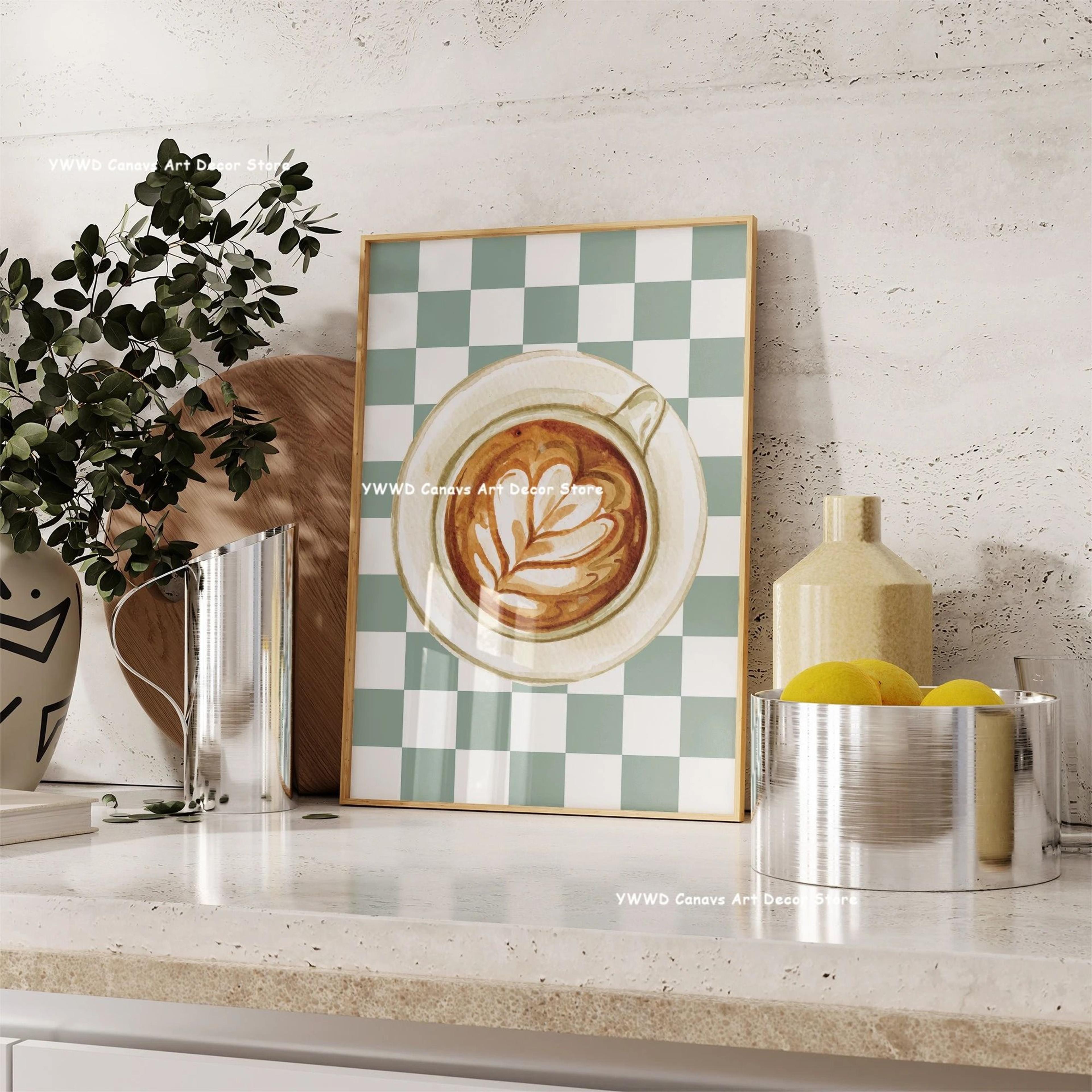 Bon Appetit Coffee Canvas Wall Art Modern Kitchen Poster Espresso Decor Print 19