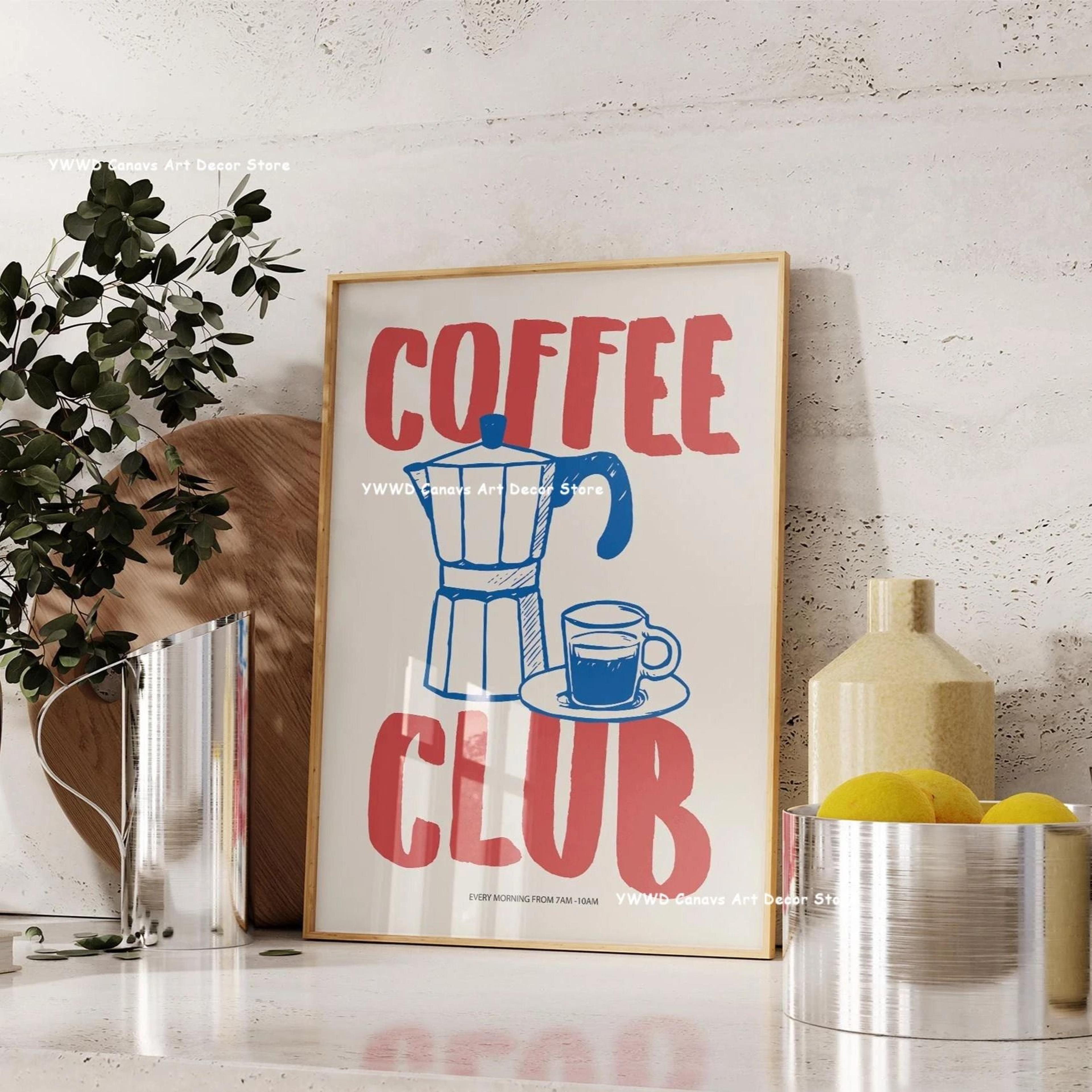 Bon Appetit Coffee Canvas Wall Art Modern Kitchen Poster Espresso Decor Print 24