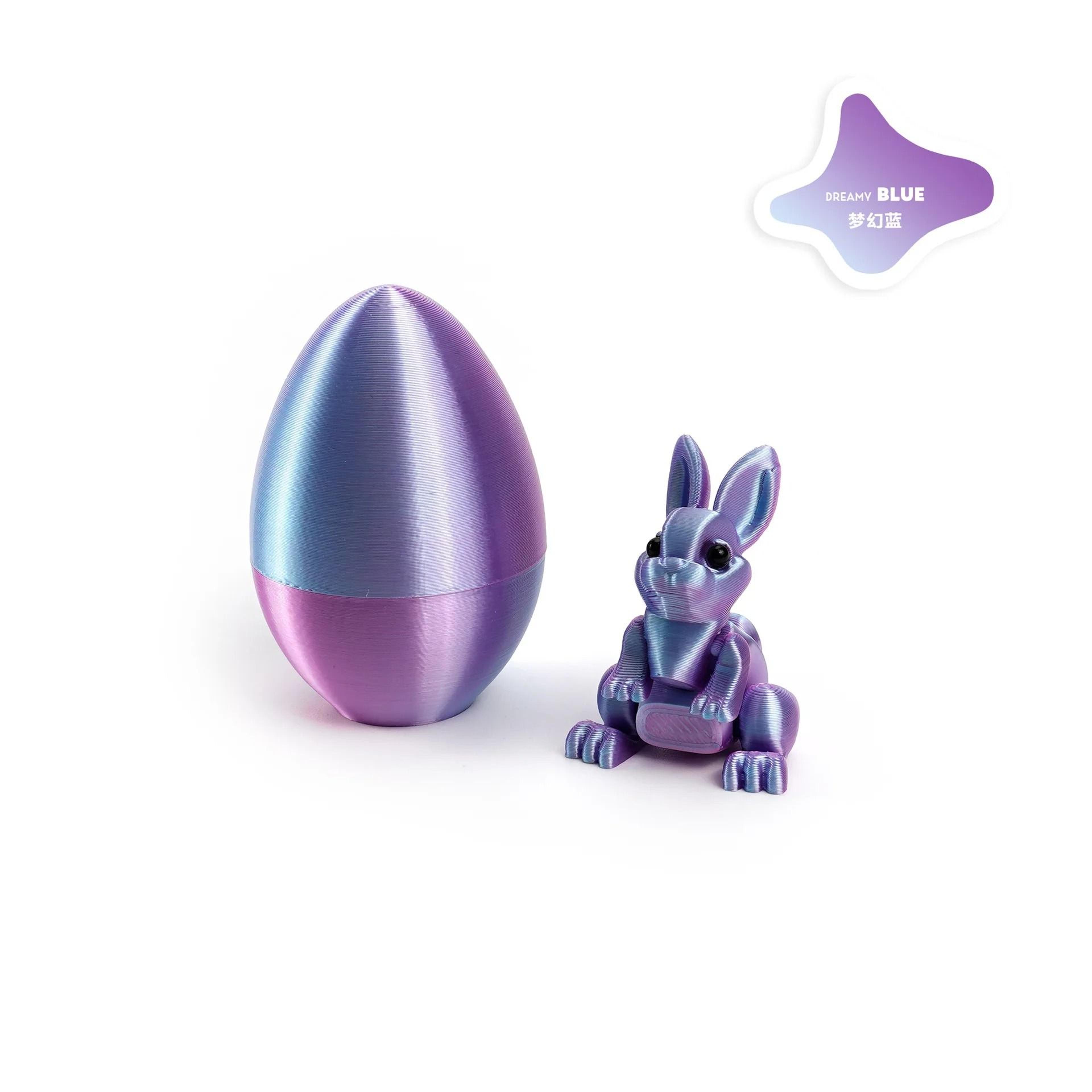 Easter Rabbit Ornament 3D Printed Bunny Decor Egg Desktop Figurine 14