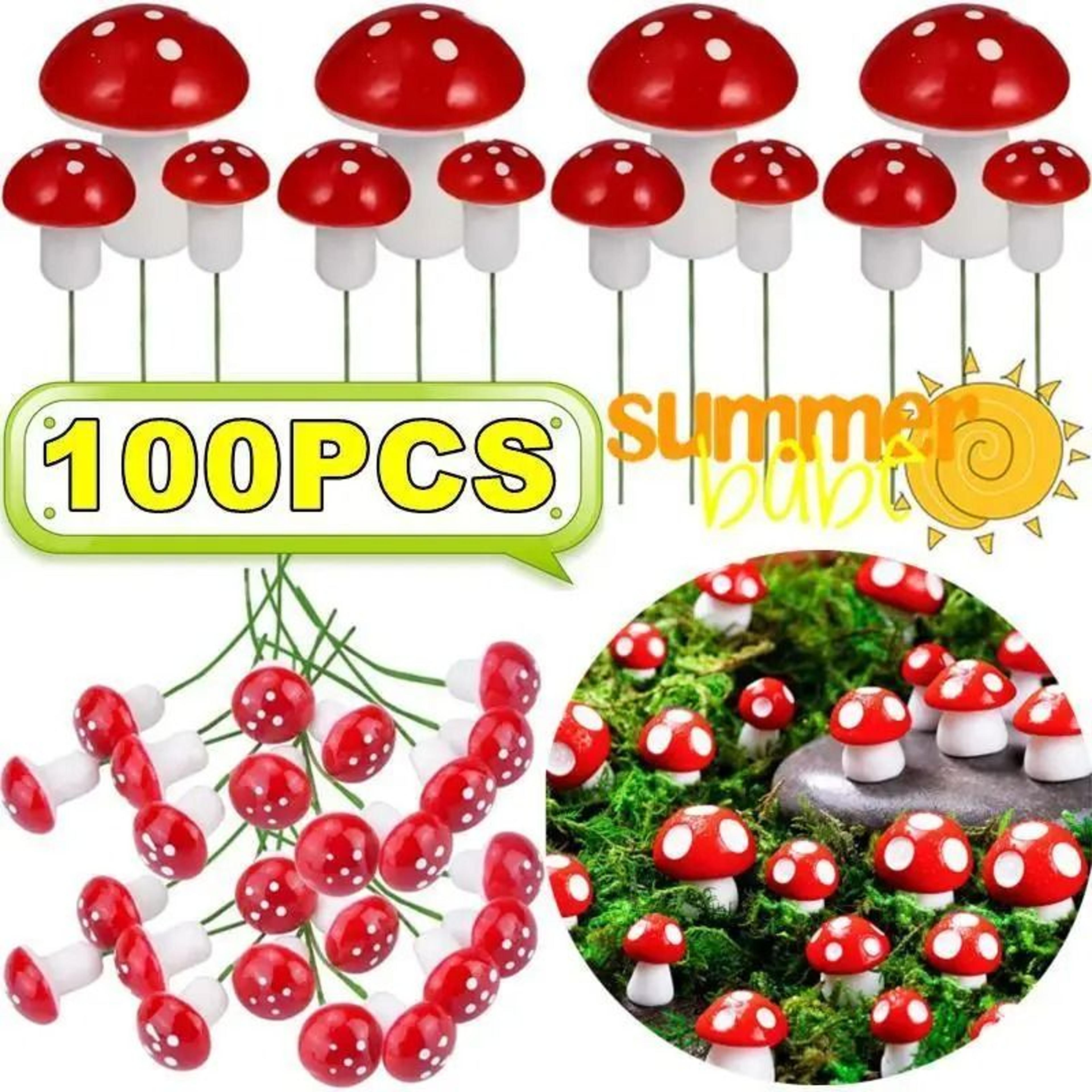 Mini Mushroom Decorations Fairy Garden Bonsai Miniature Decor Set 9