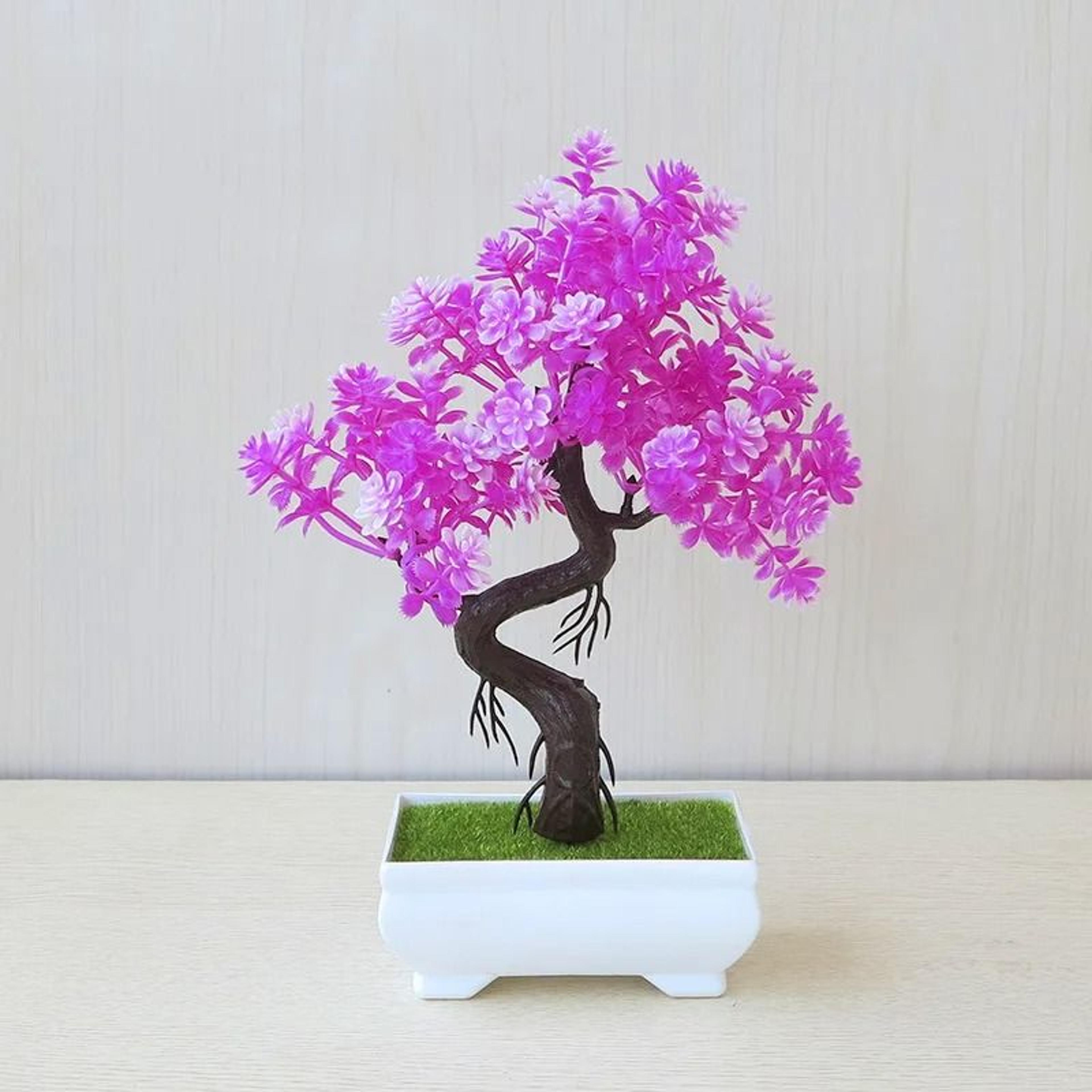 Artificial Bonsai Plant Mini Potted Tree Tabletop Decor 1
