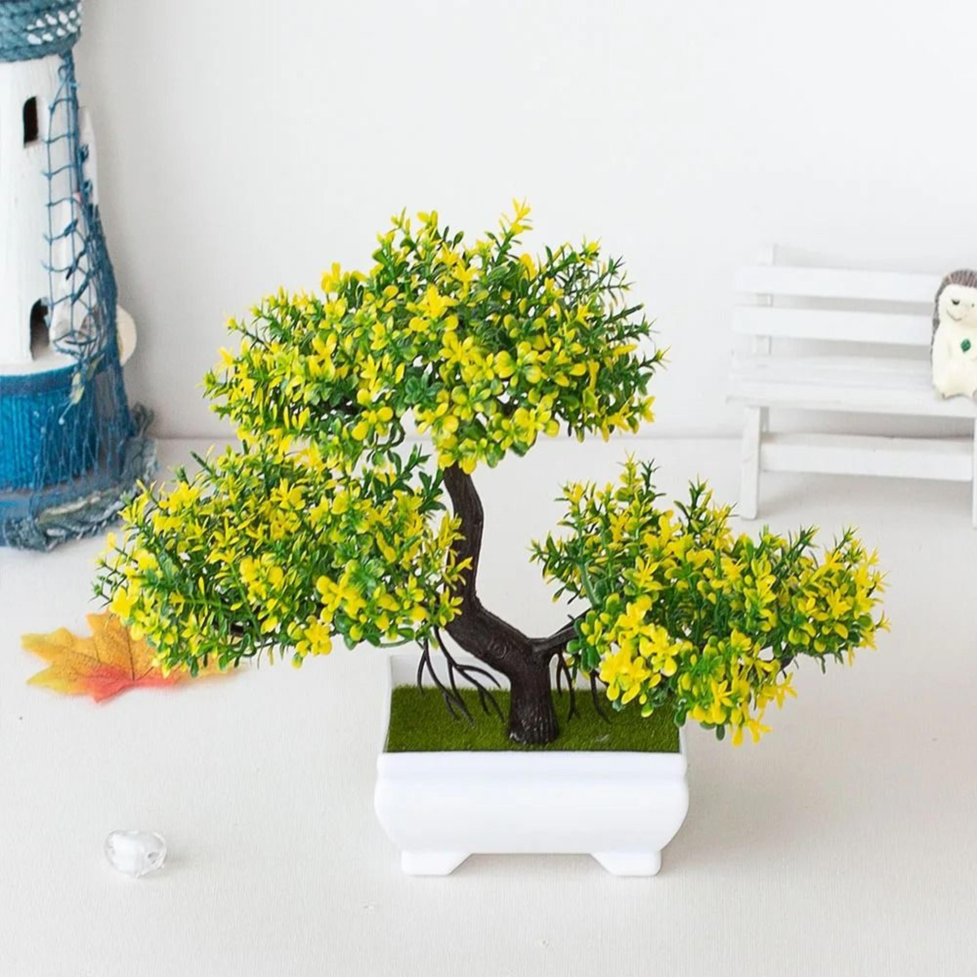 Artificial Bonsai Plant Mini Potted Tree Tabletop Decor 4