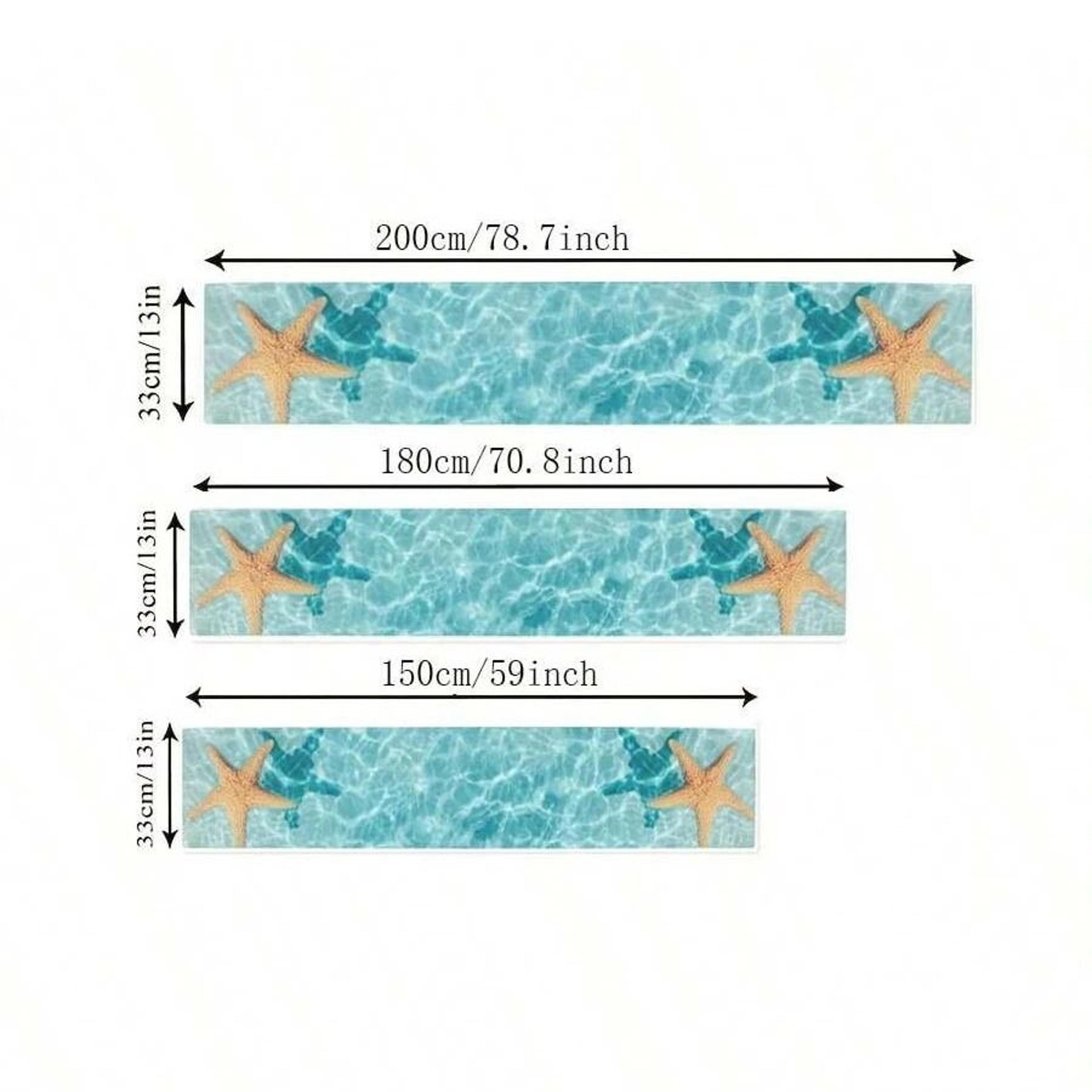 Ocean Starfish Linen Table Runner Coastal Dining Table Decor 3