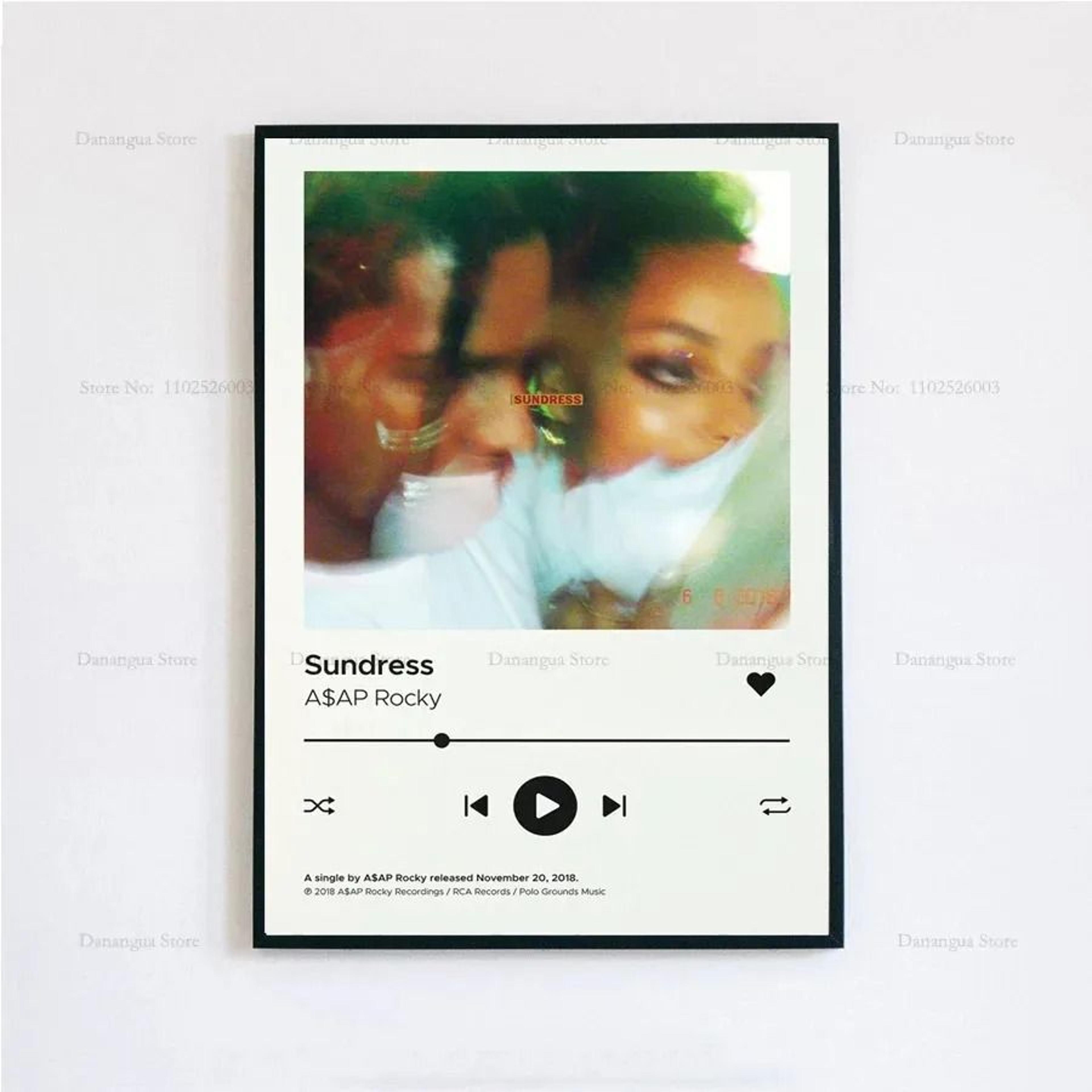 ASAP Rocky Poster Hip Hop Album Cover Wall Art Music Poster Print 11