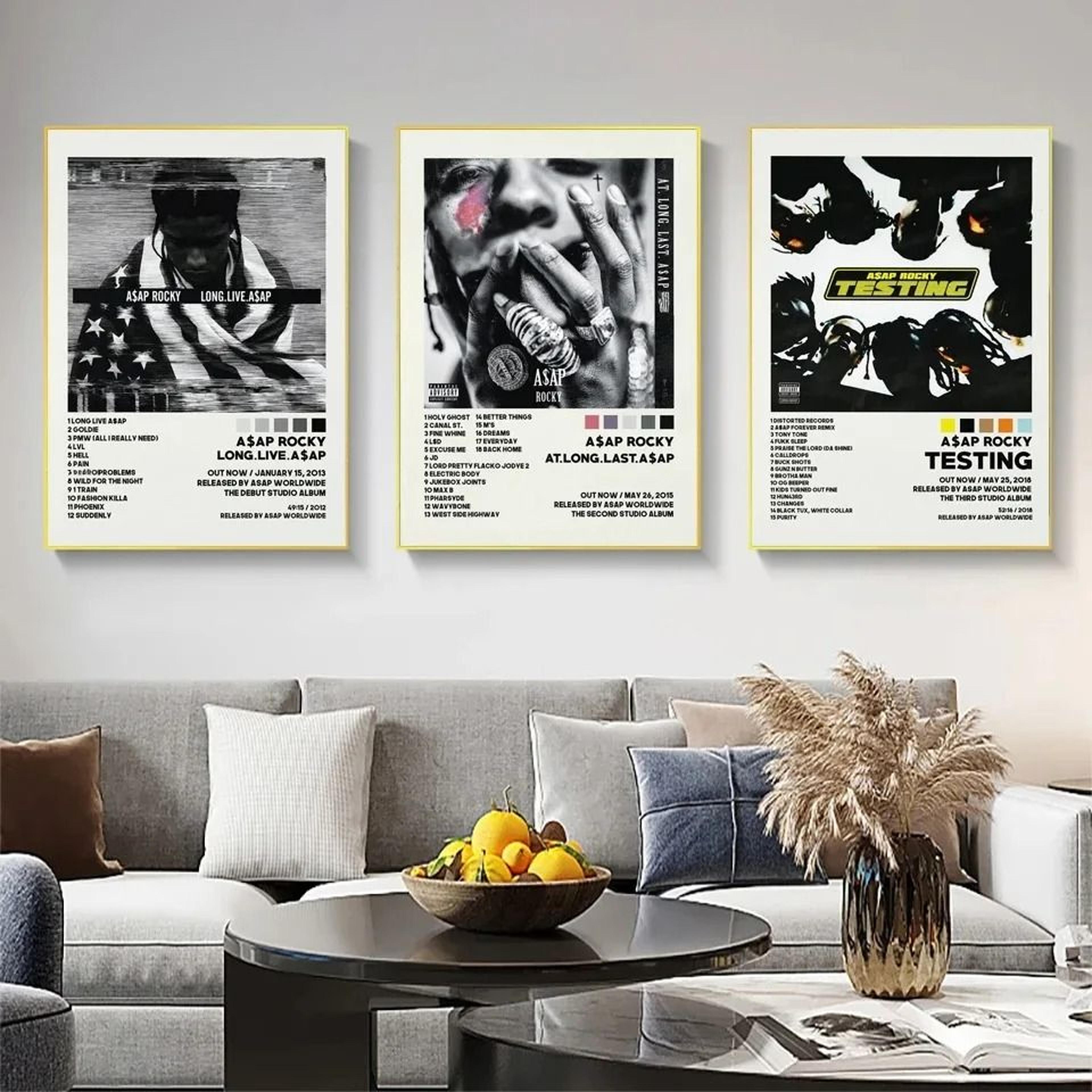ASAP Rocky Poster Hip Hop Album Cover Wall Art Music Poster Print 18