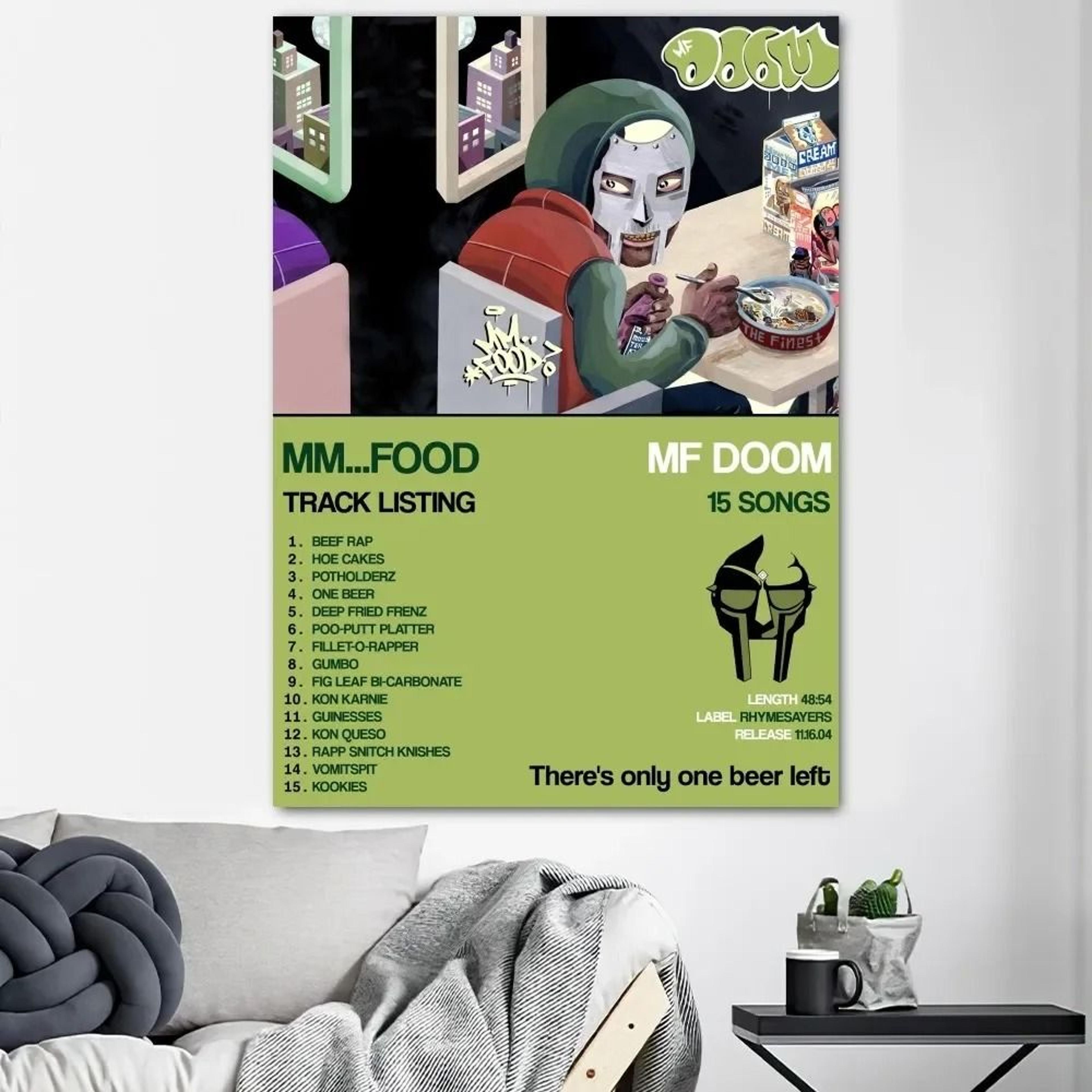 MF DOOM Poster Hip Hop Album Cover Canvas Wall Art Print 1