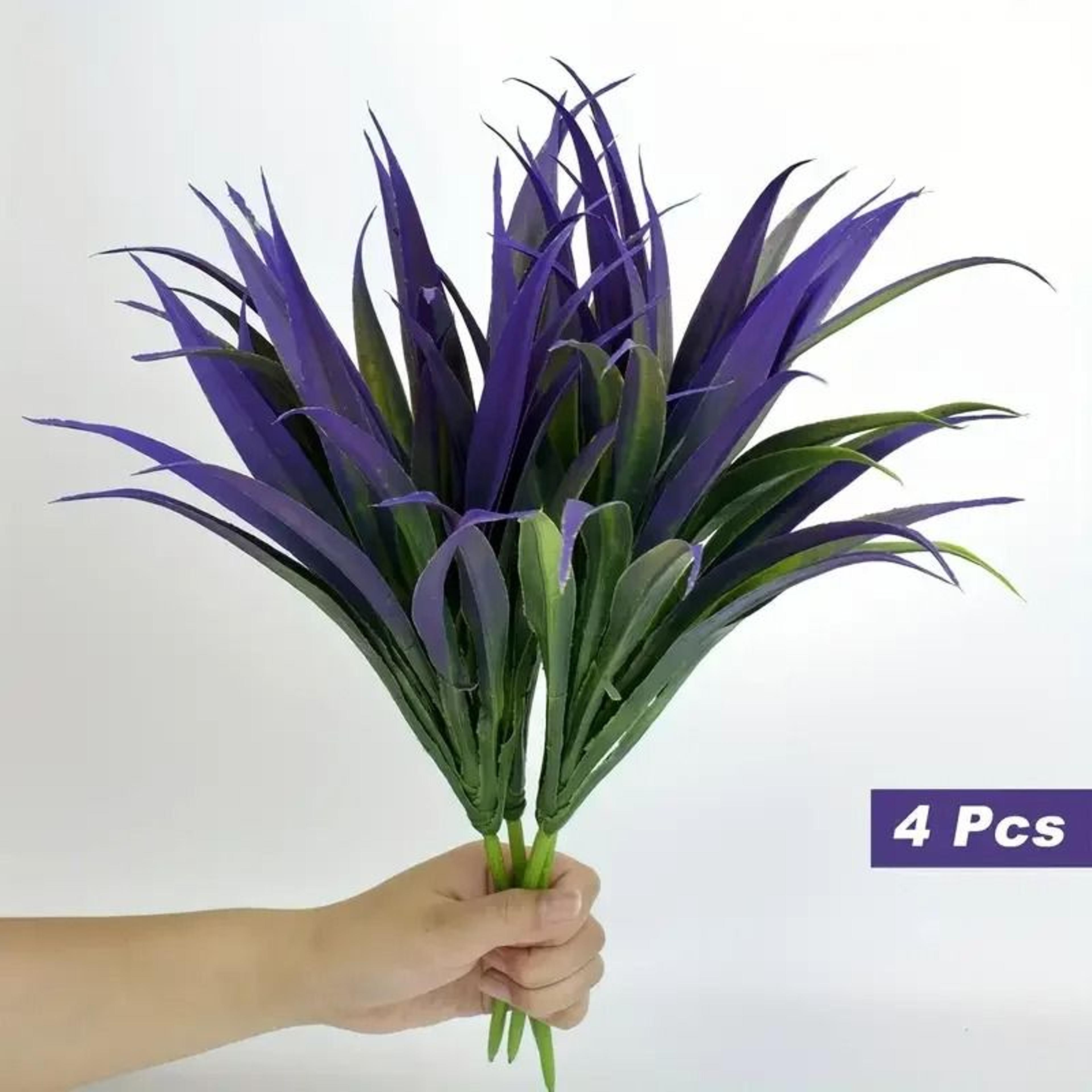 UV Resistant Artificial Tropical Plants Outdoor Fake Grass And Flowers Decor 15