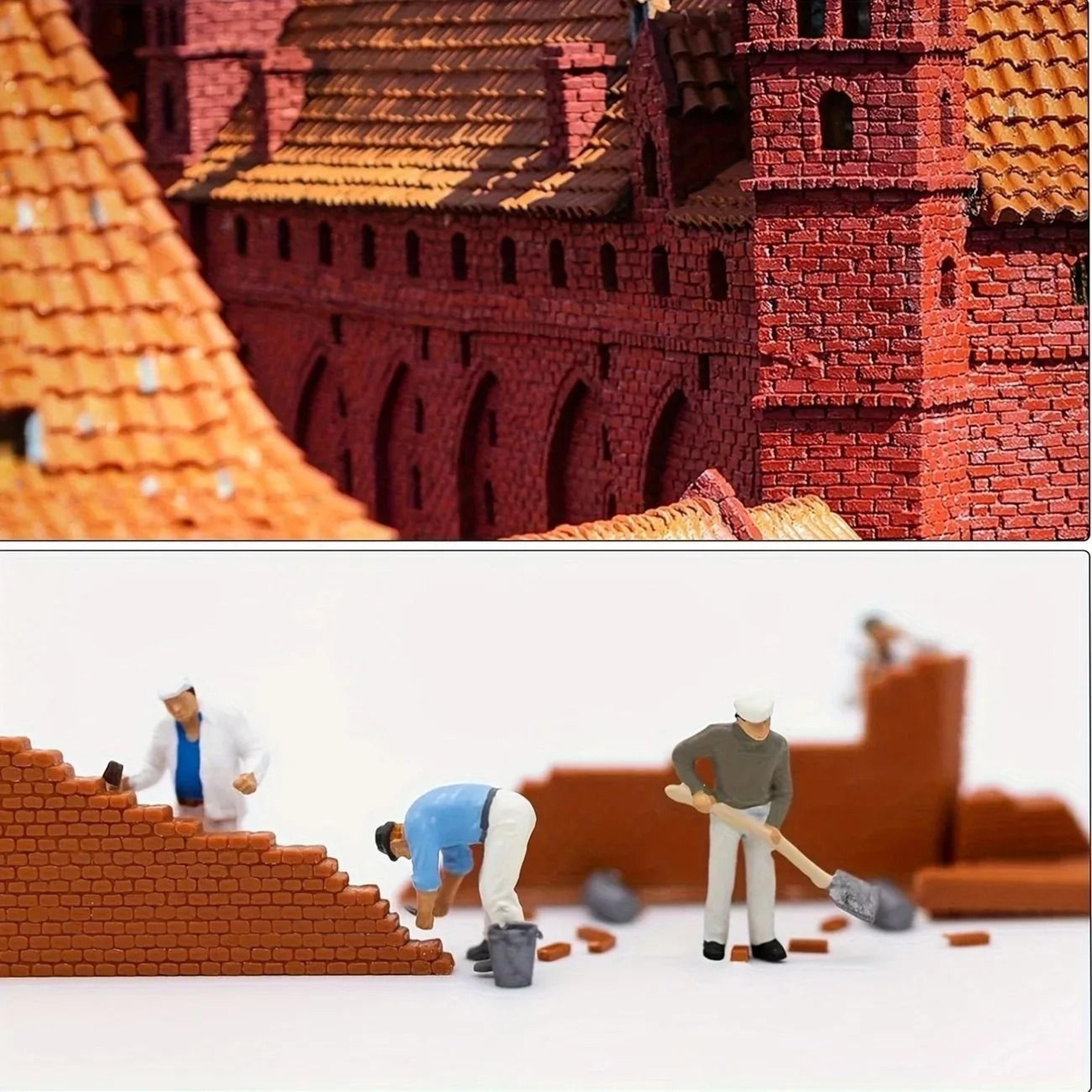 100 Piece Mini Clay Bricks Set For DIY Miniature Building And Model Architecture 7