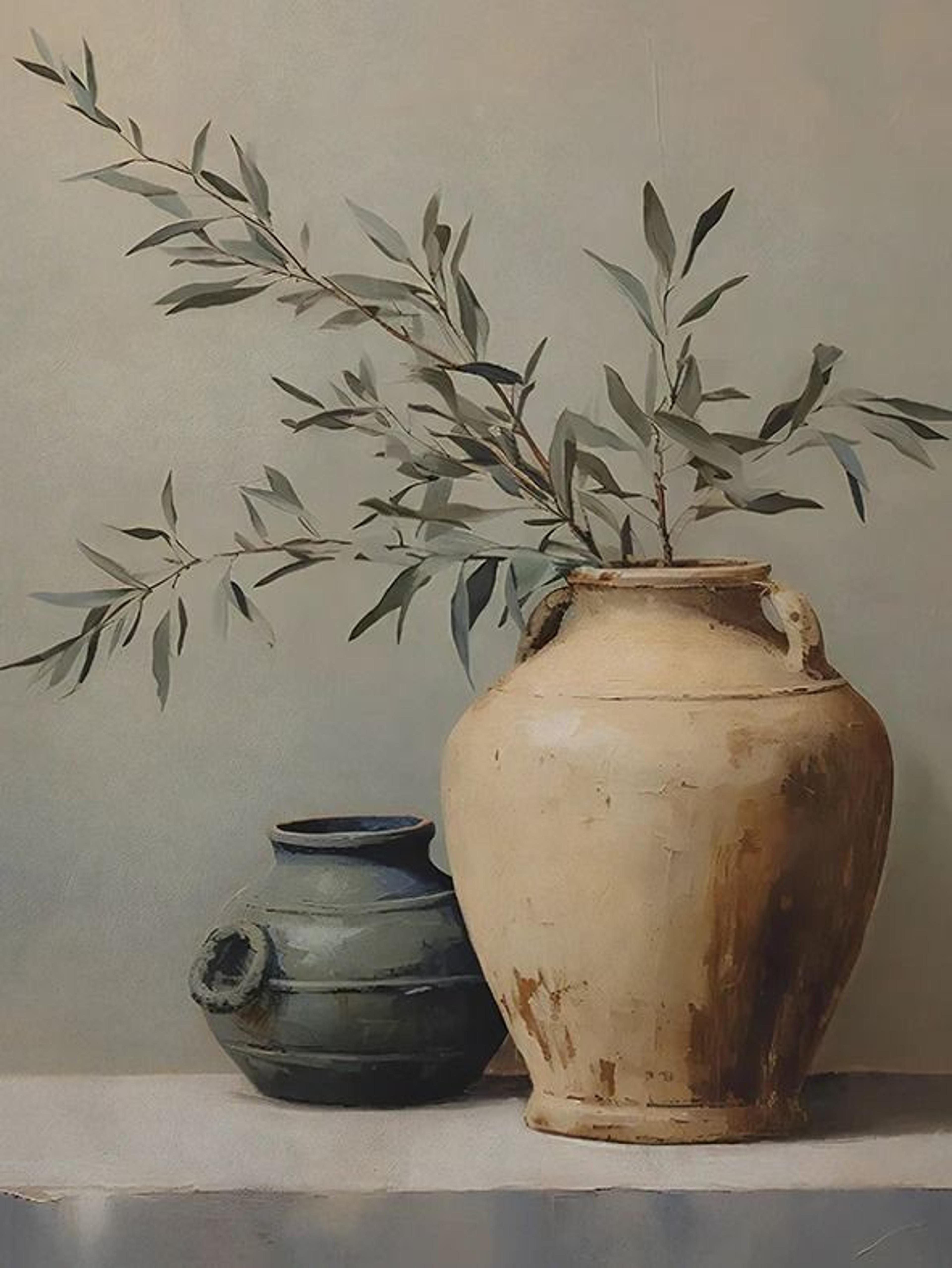 Vintage Olive Tree And Lemon Canvas Poster Botanical Wall Art Print 8