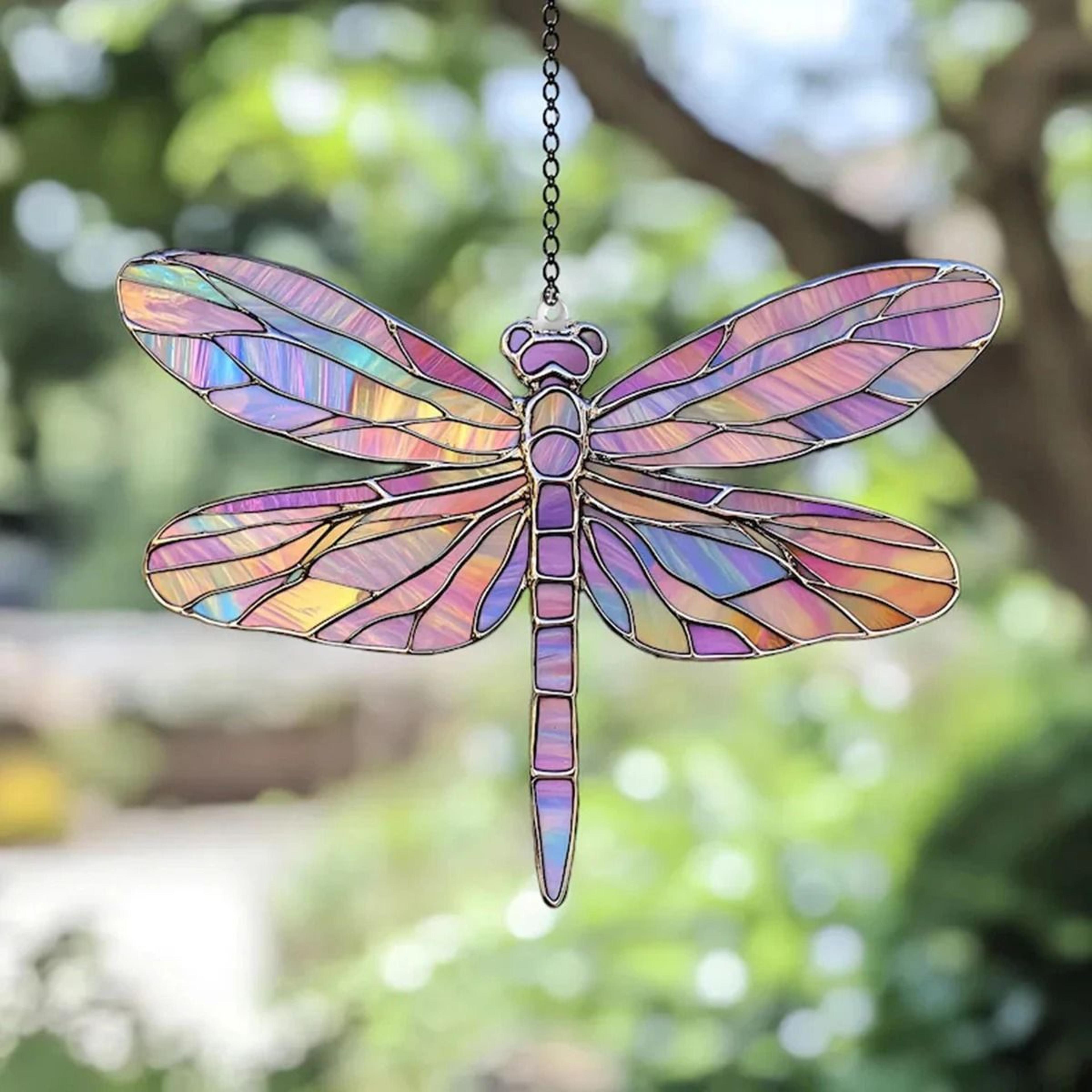 Colorful Dragonfly Suncatcher Acrylic Hanging Window Decor 18