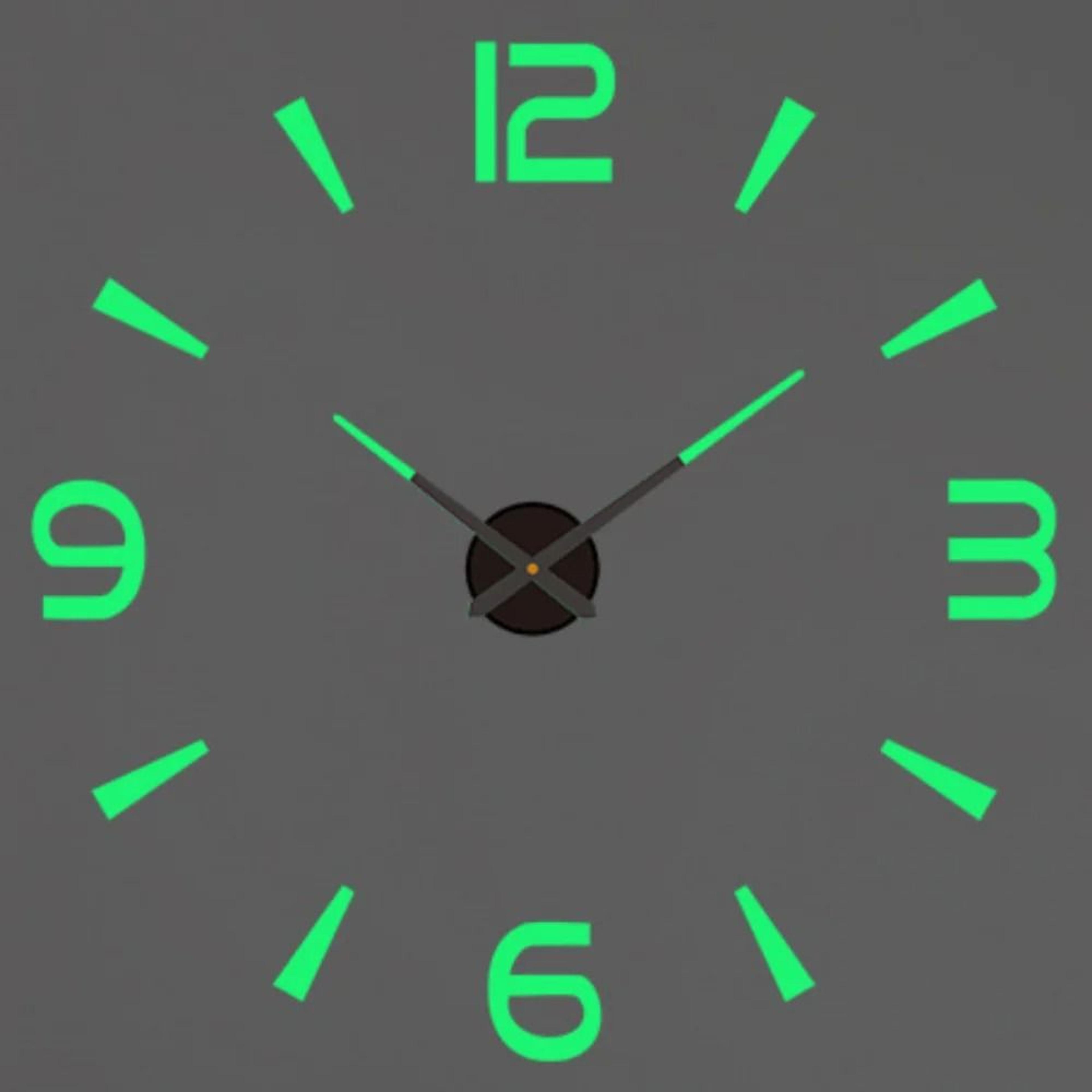 Large DIY 3D Wall Clock Modern Acrylic Mirror Decor Clock 4