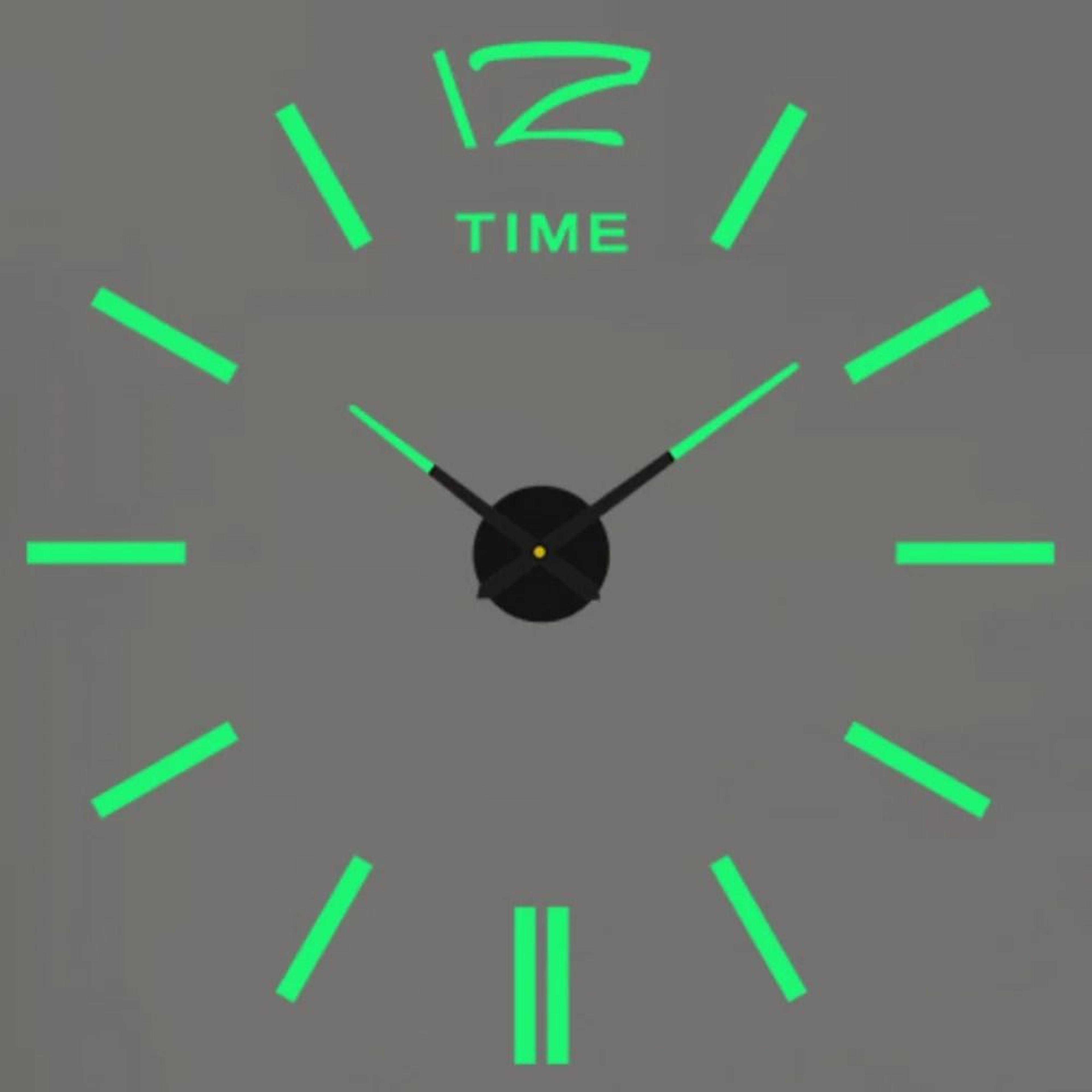 Large DIY 3D Wall Clock Modern Acrylic Mirror Decor Clock 6