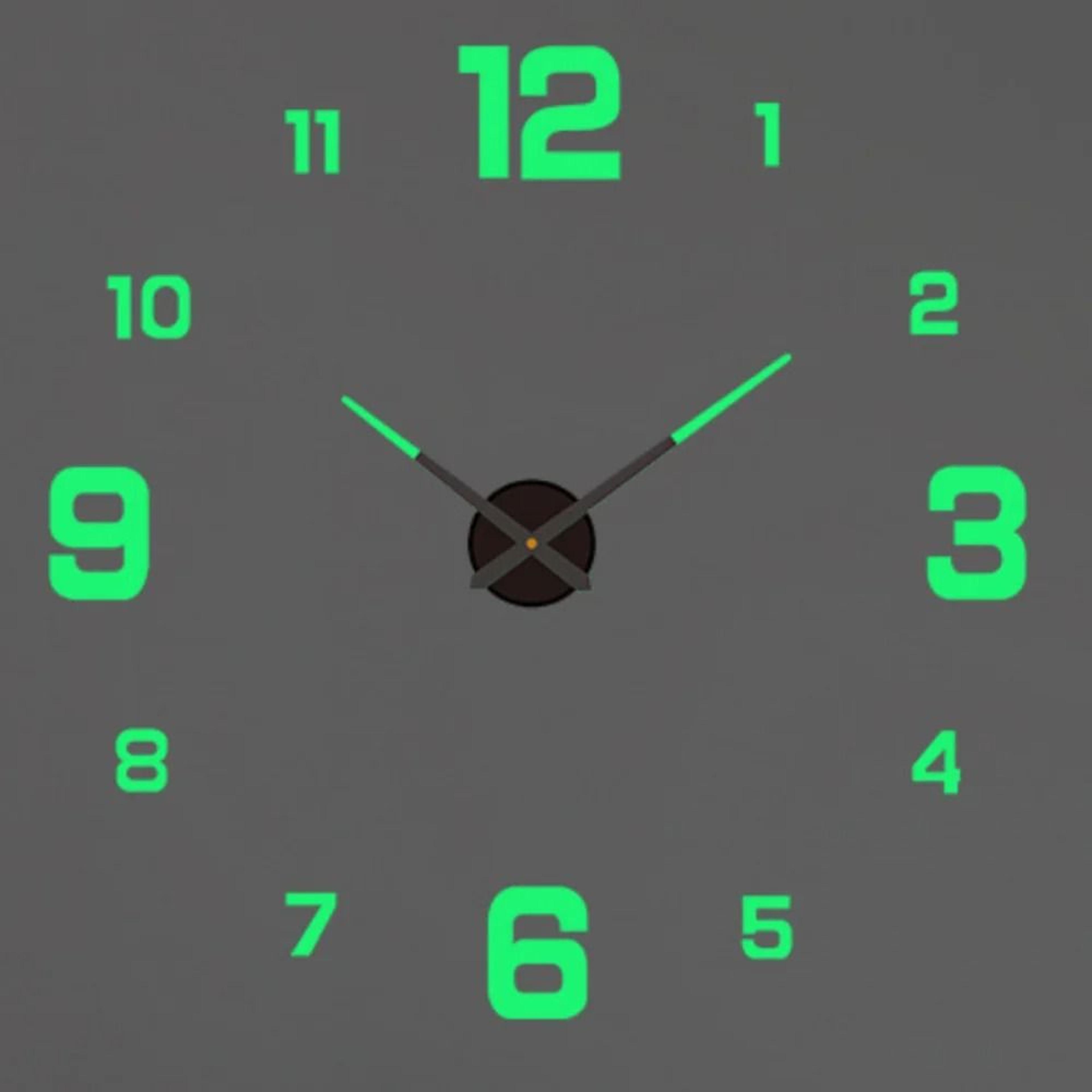 Large DIY 3D Wall Clock Modern Acrylic Mirror Decor Clock 24