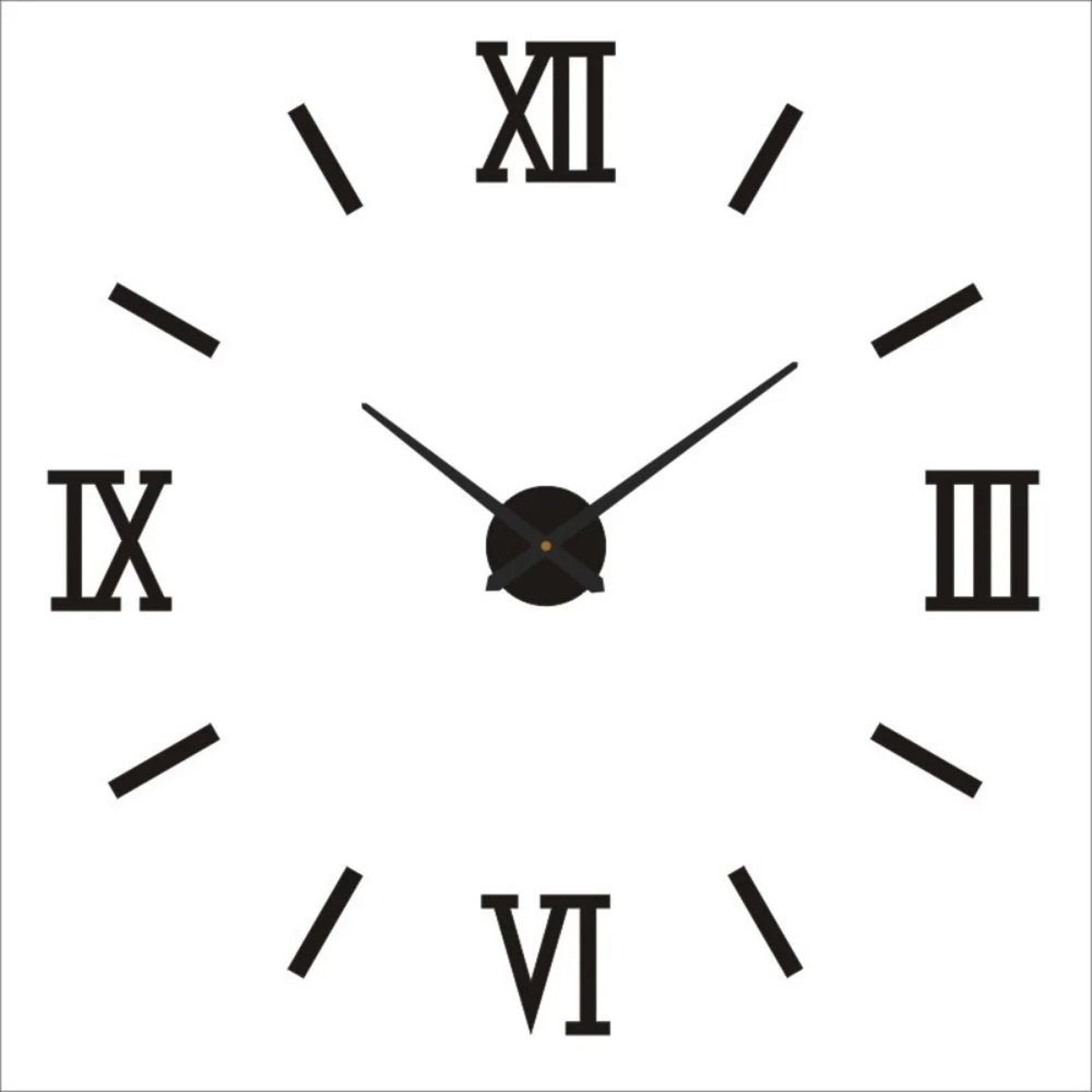 Large DIY 3D Wall Clock Modern Acrylic Mirror Decor Clock 25
