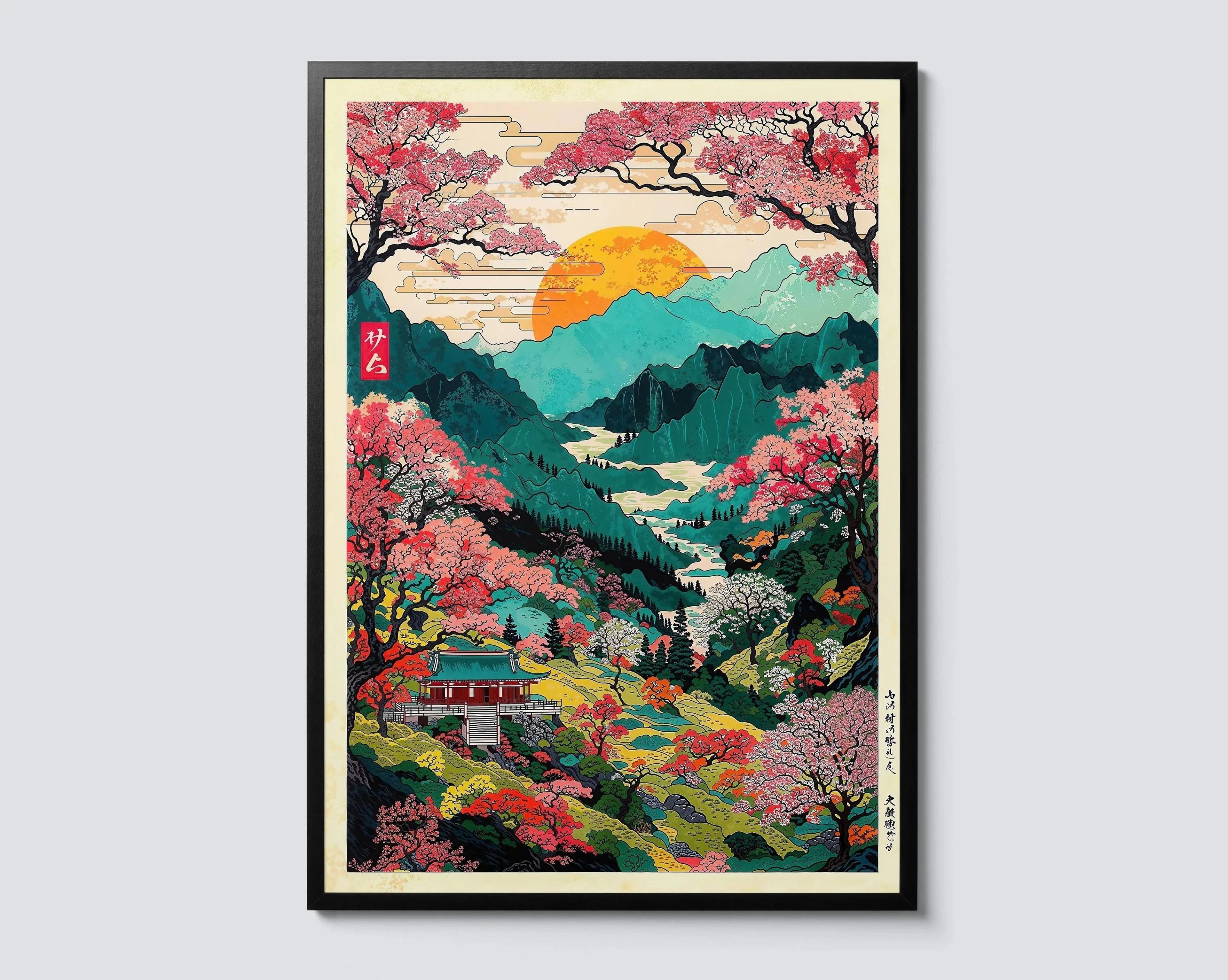 Hokusai Wave Canvas Japanese Wall Art Mount Fuji Wall Decor For Modern Home 16