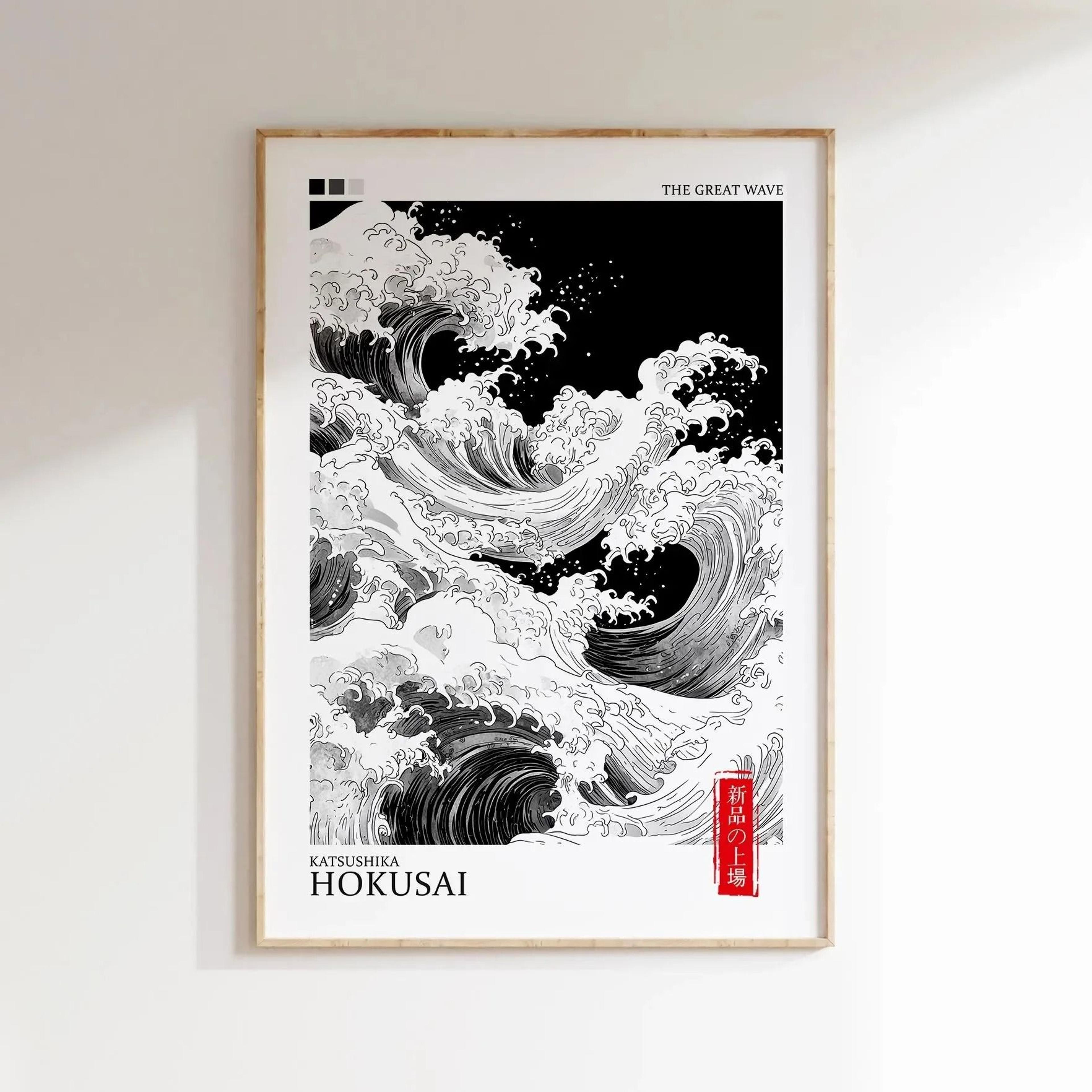 Hokusai Wave Canvas Japanese Wall Art Mount Fuji Wall Decor For Modern Home 20