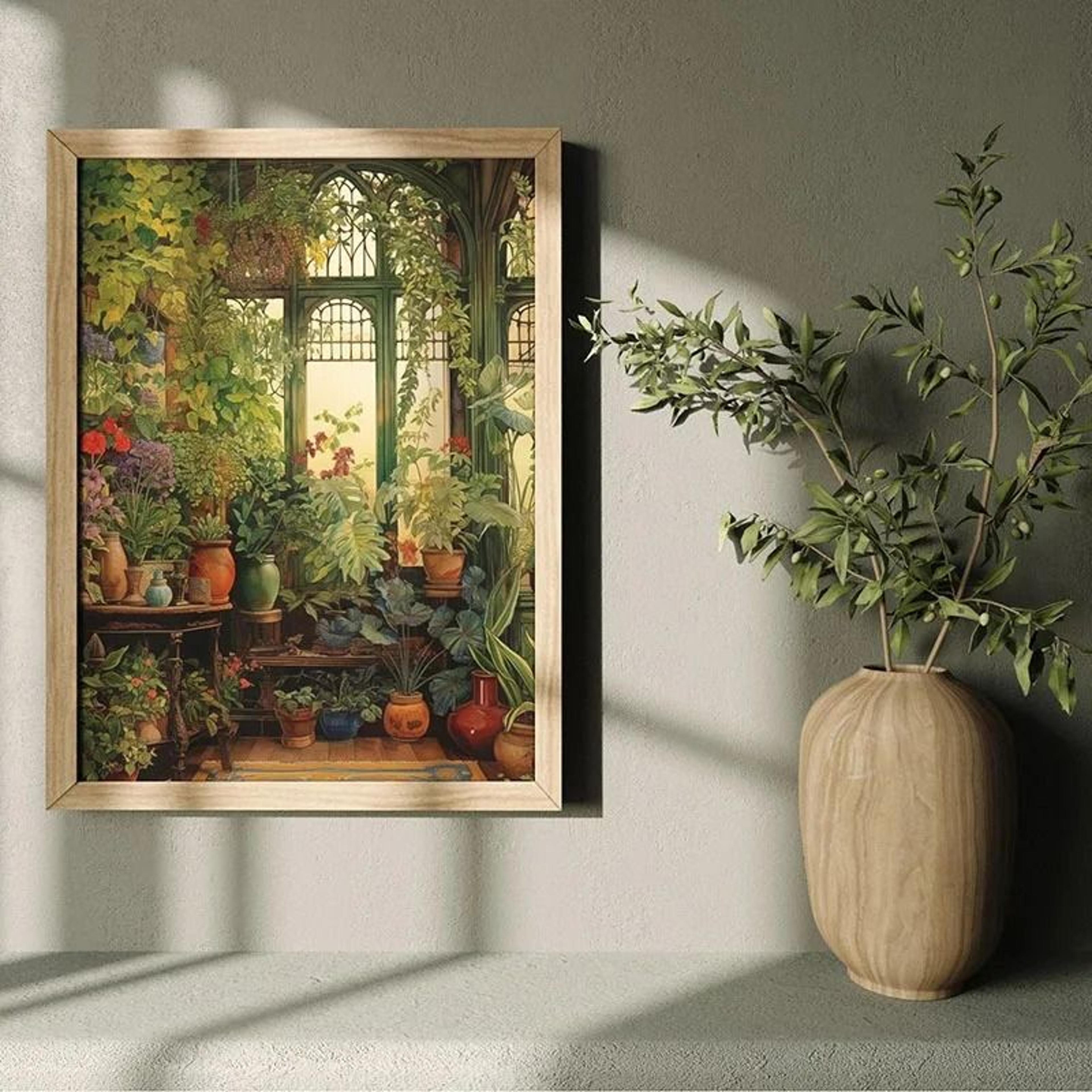 Botanical Wall Art Plant Canvas Print Green Wall Decor Nature Leaf Poster 7