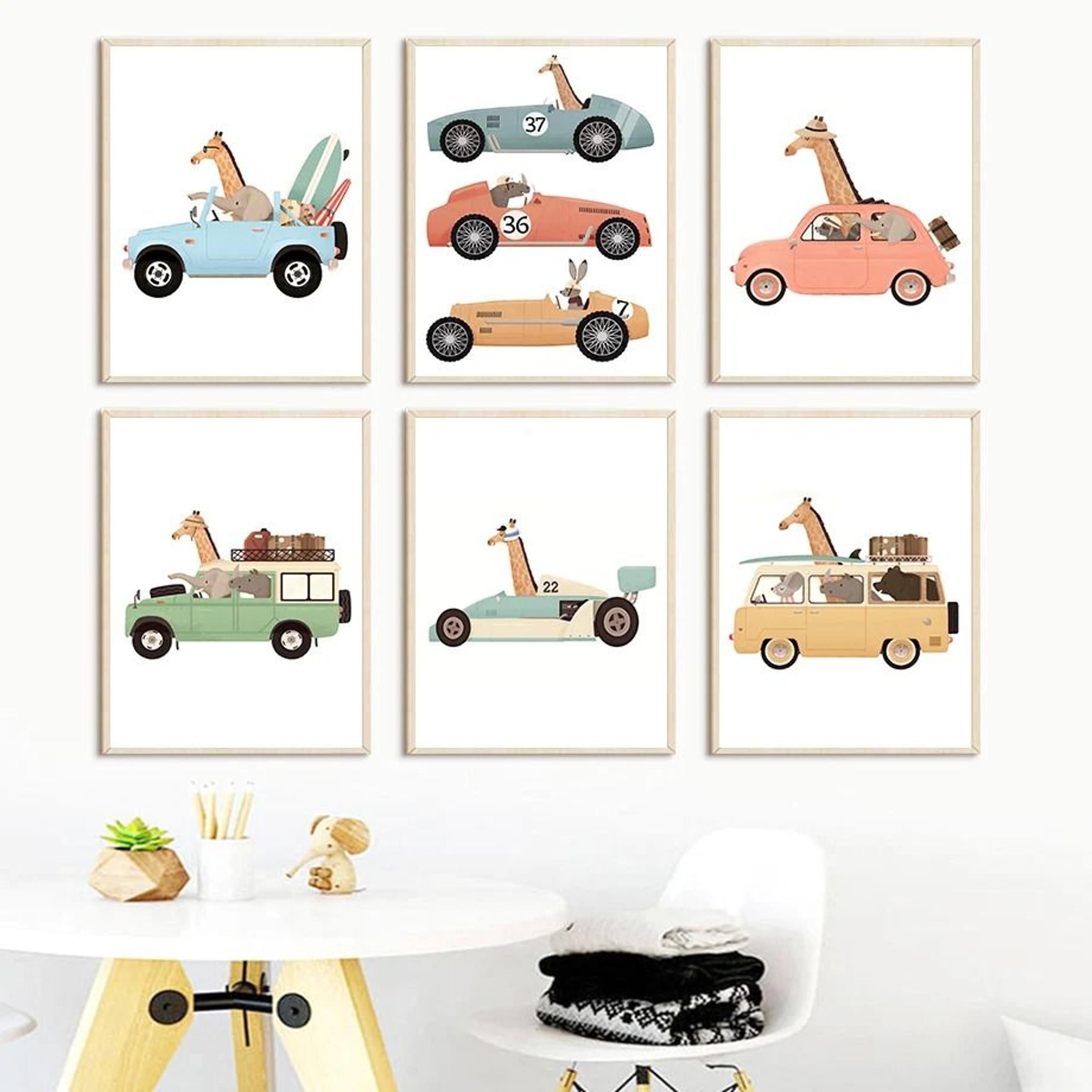 Safari Animal Wall Art Kids Nursery Canvas Print Cartoon Animal Poster Decor 10