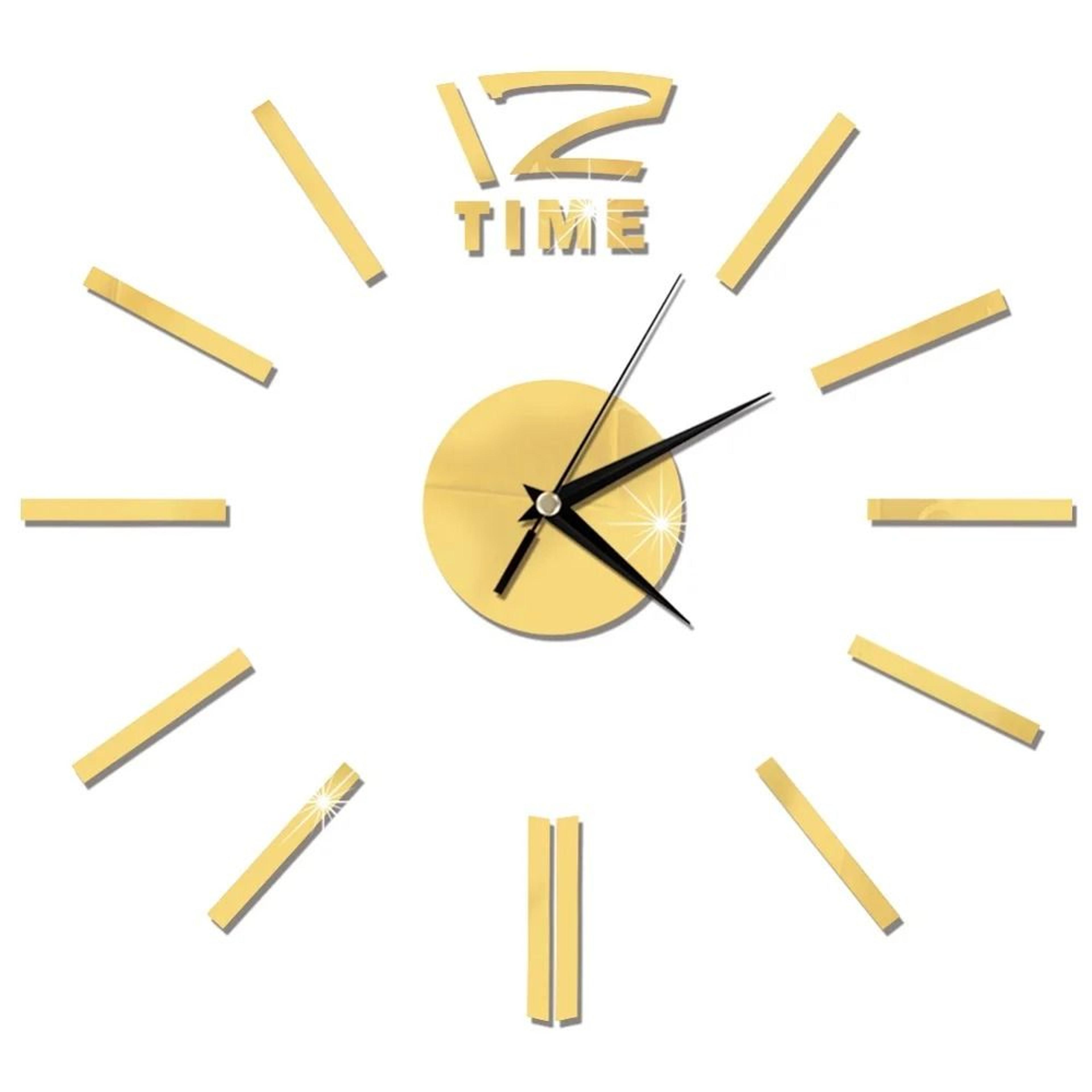 DIY Mirror Wall Clock Sticker Frameless Modern Large Wall Clock Decor 27