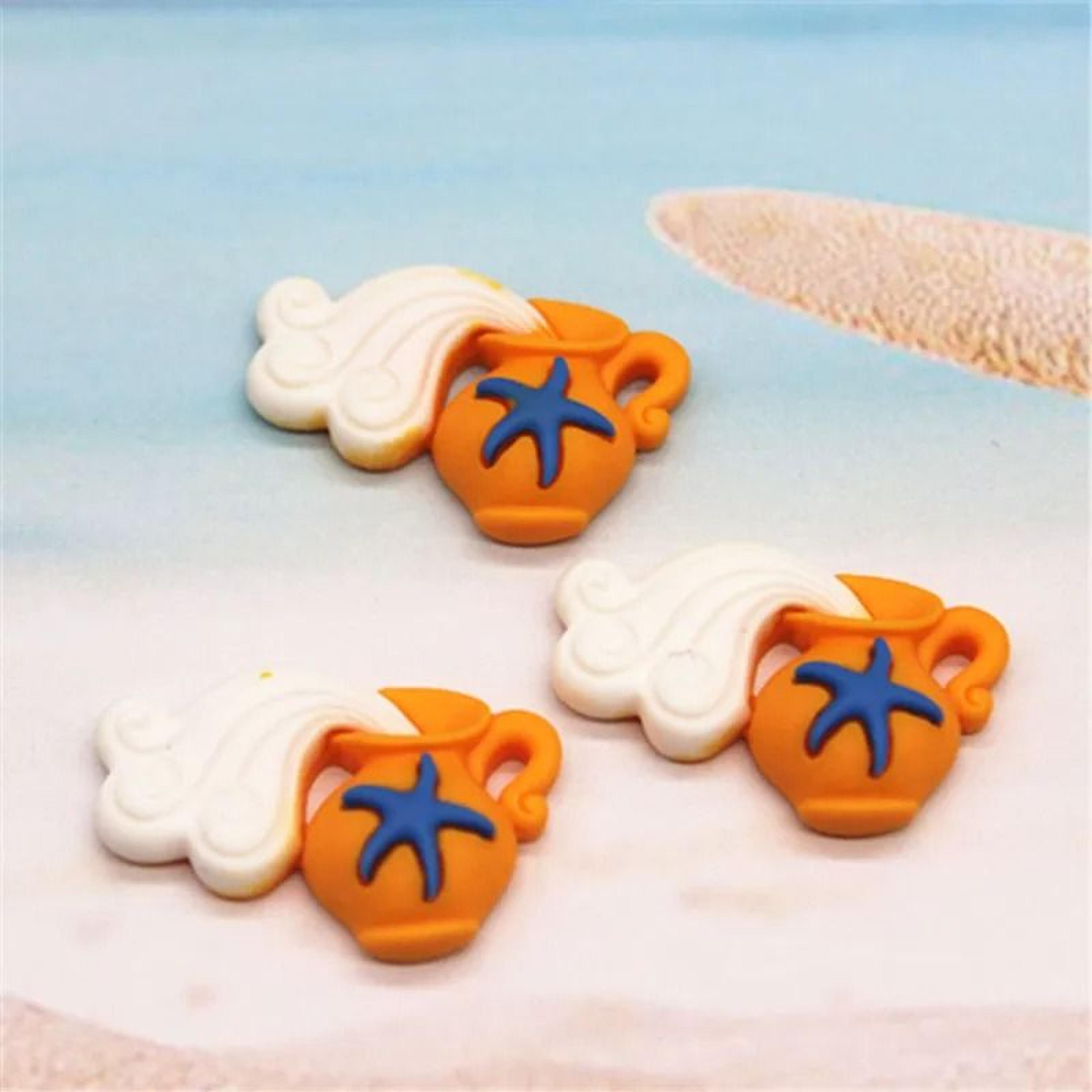 Mini Resin Beach Decorations Nautical DIY Craft Marine Flatback Charms Set 10
