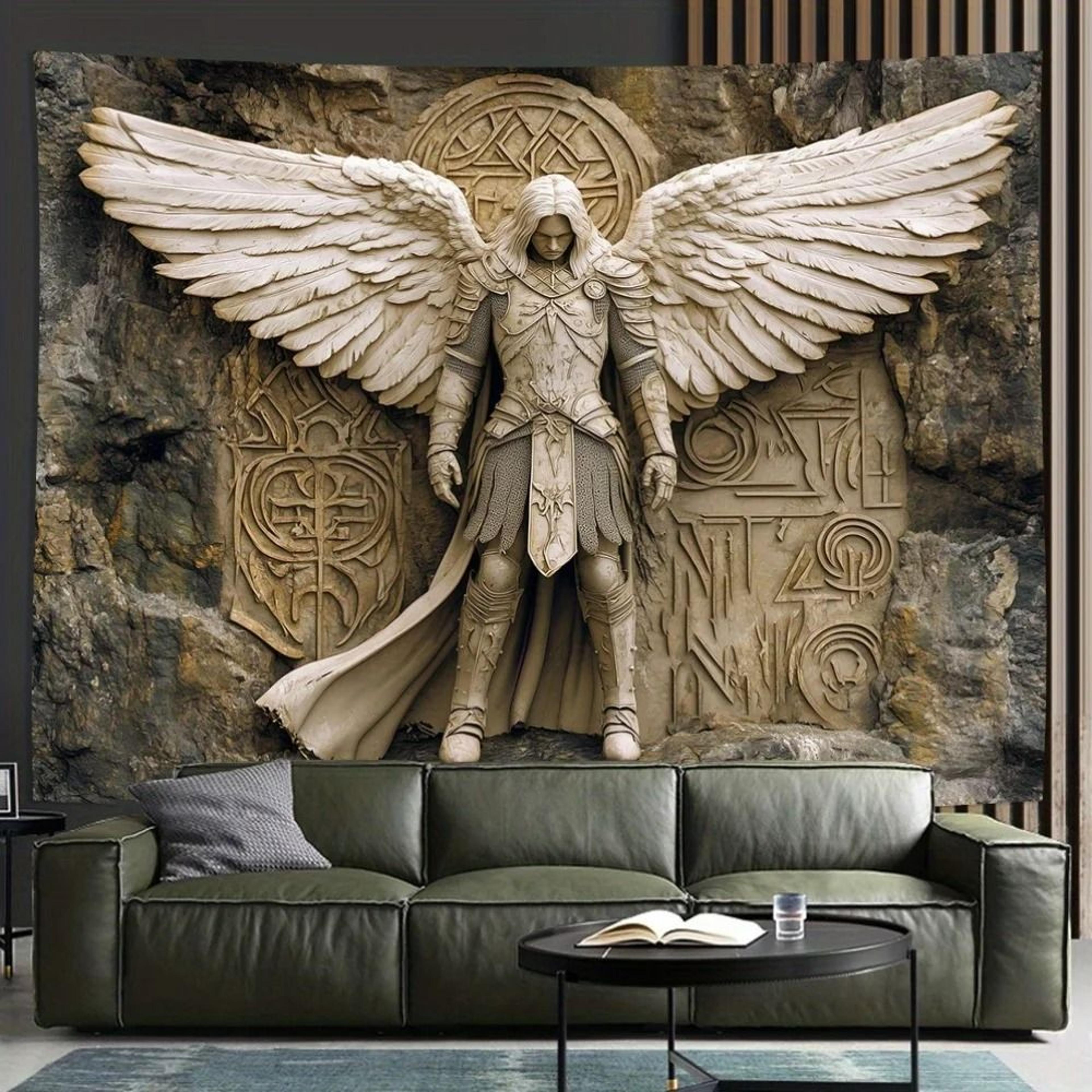 3D Angel Wall Tapestry Aesthetic Polyester Wall Hanging Decor For Bedroom And Living Room 2