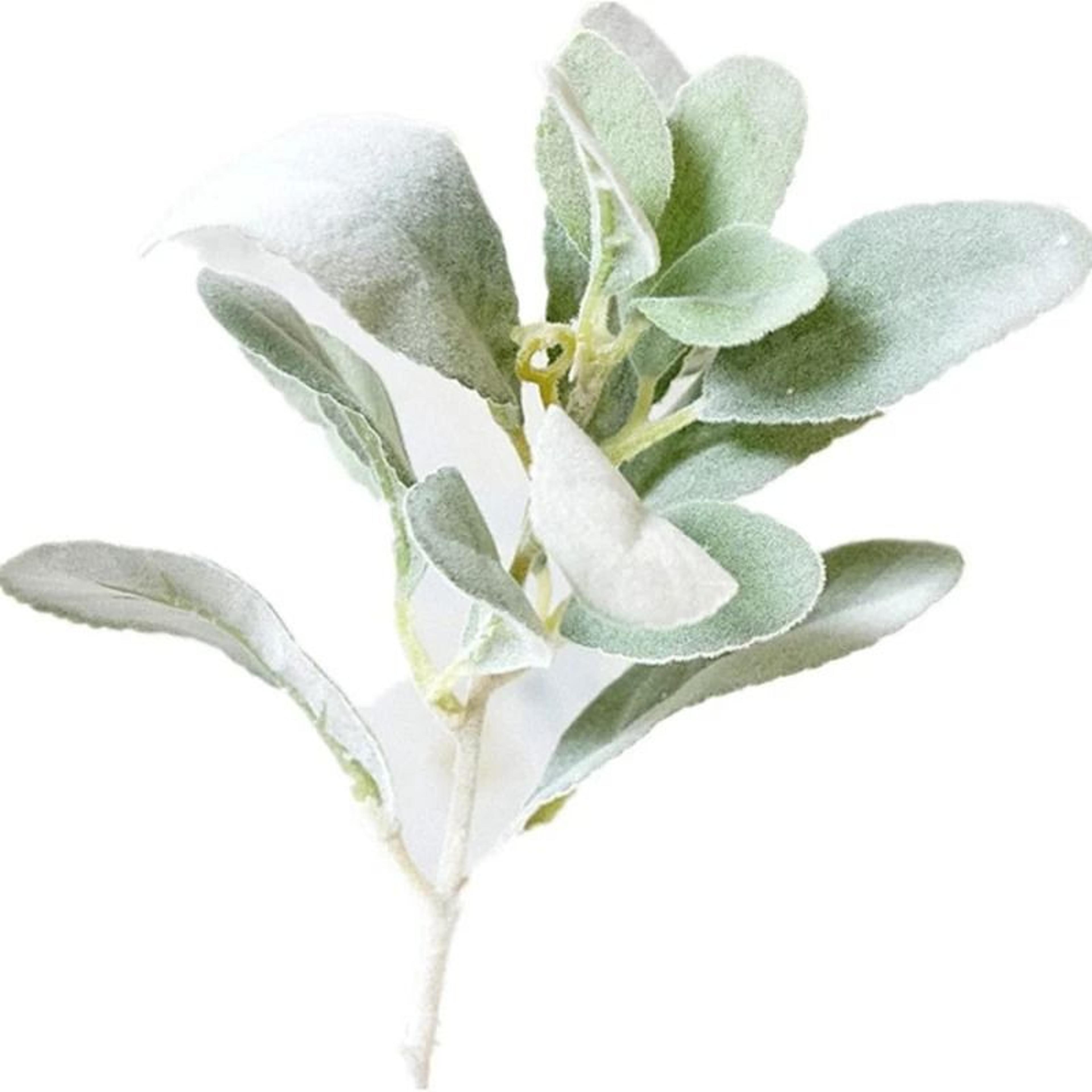 Artificial Lambs Ear Stems Faux Greenery Branches For Wedding Bouquet And DIY Floral Arrangement 0