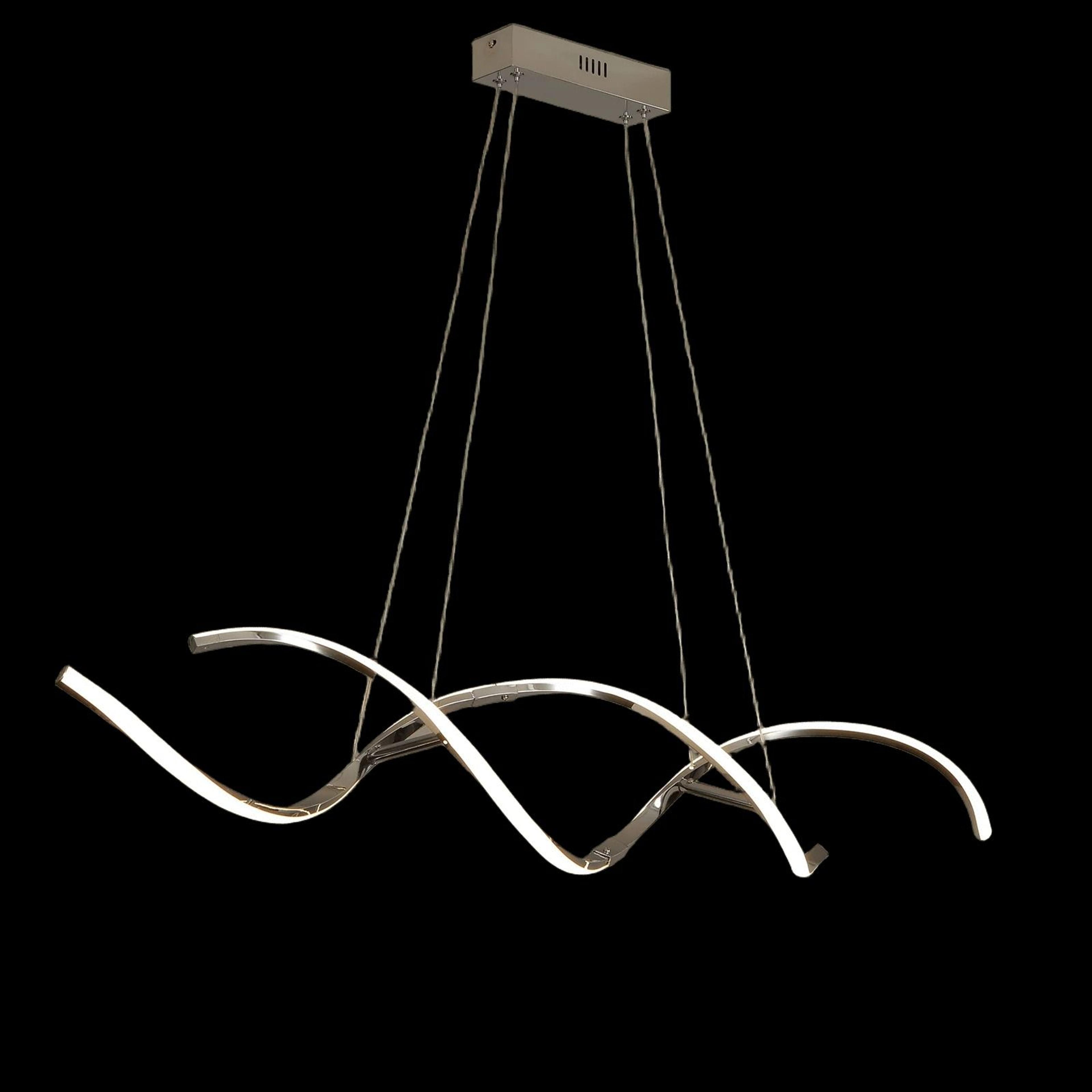 Modern LED Chandelier Linear Dining Room Pendant Light Minimalist Ceiling Lighting 4