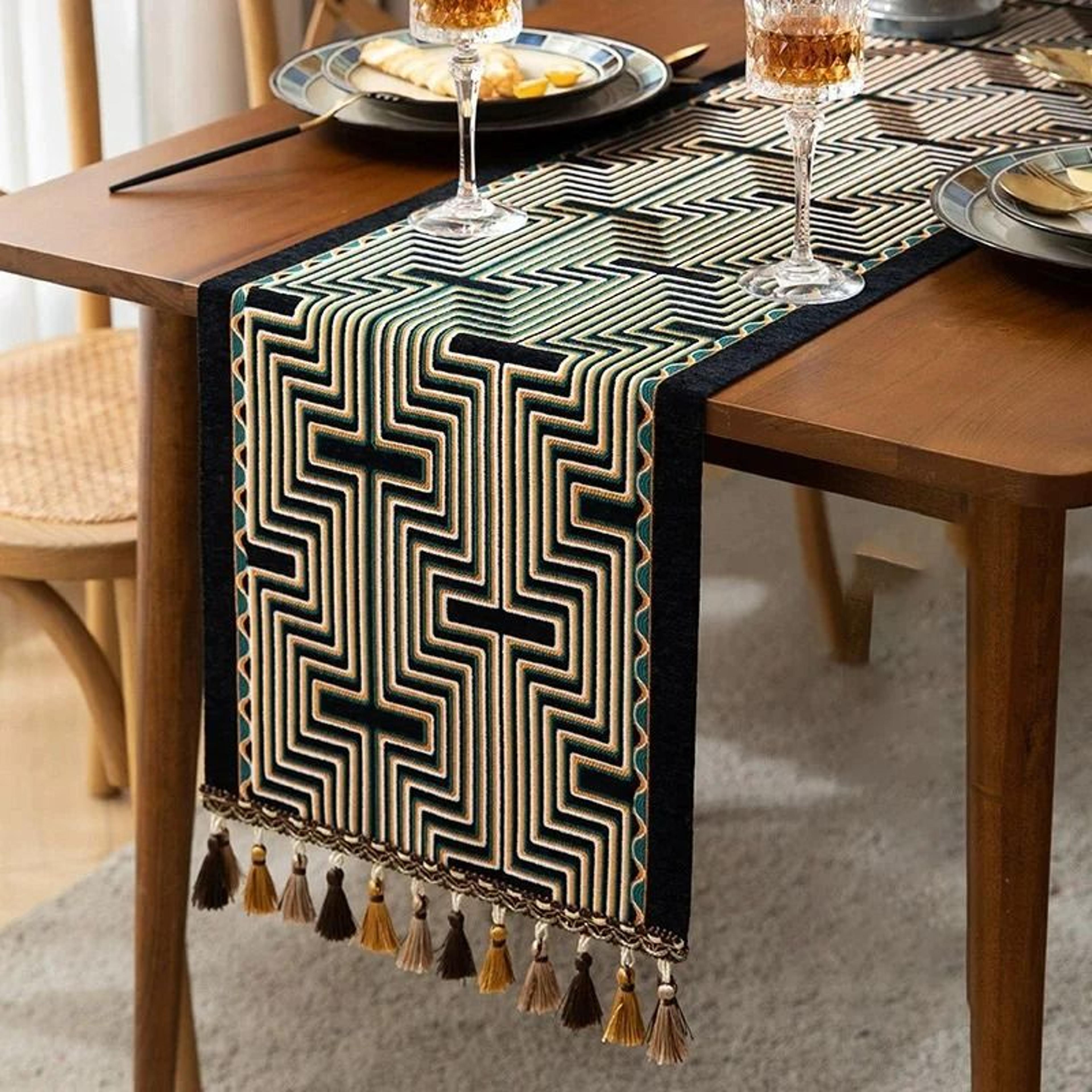 Lemon Table Runner Farmhouse Floral Decorative Kitchen Table Decor 2