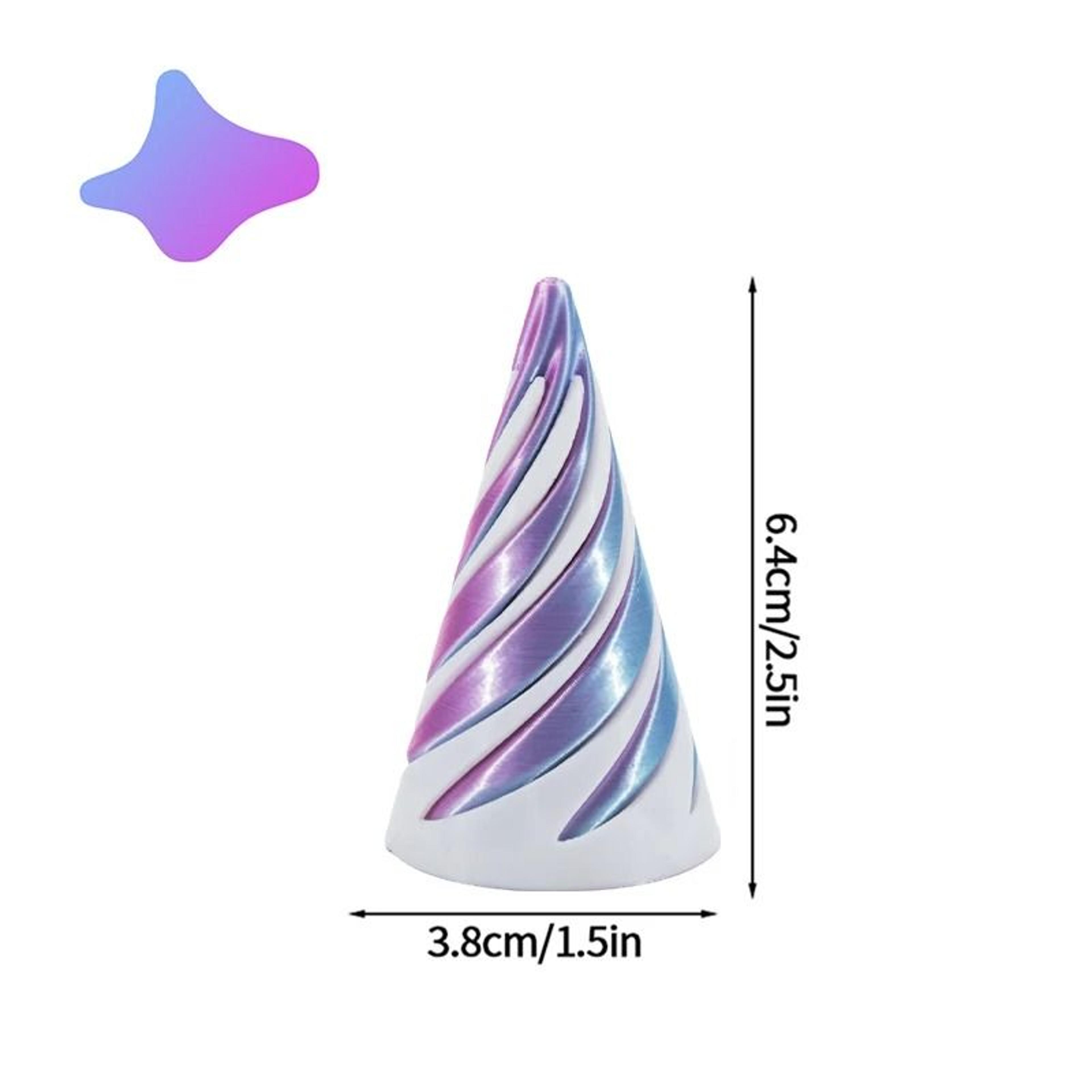 3d printed fidget toy spiral cone impossible pyramid anti stress desk toy