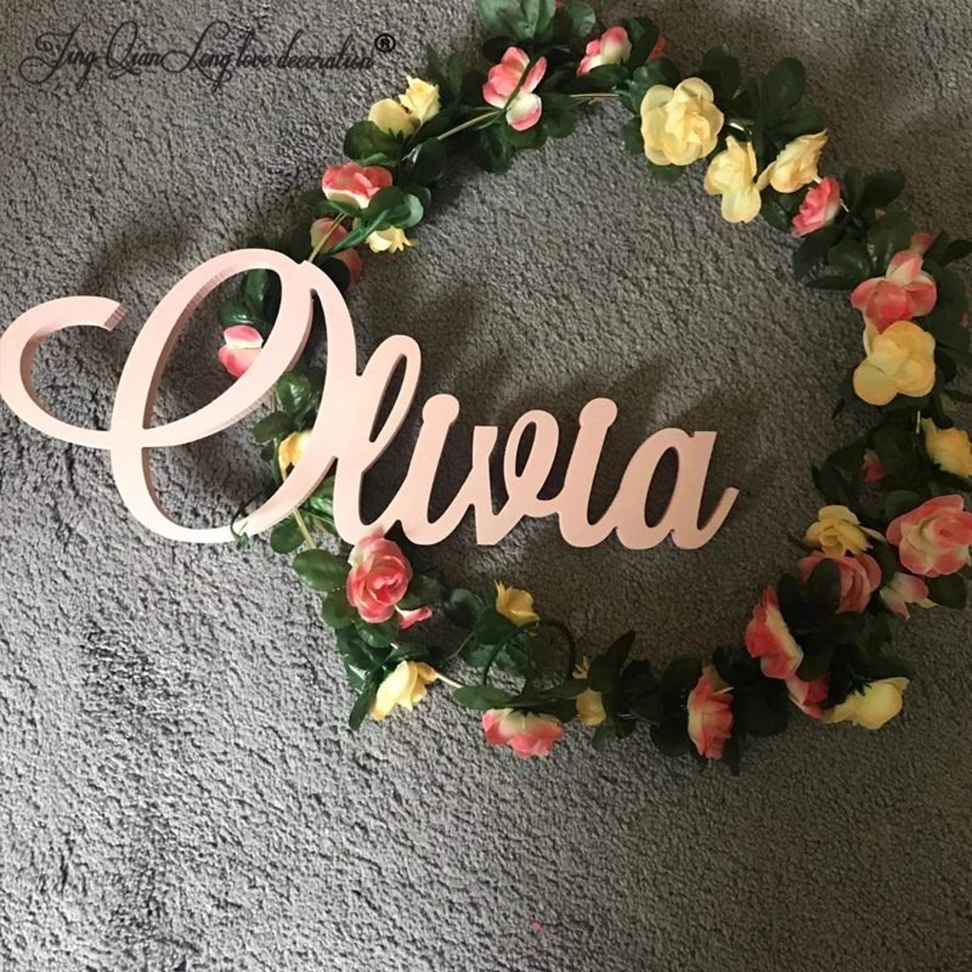 Personalized Wooden Name Sign Custom Baby Name Wall Decor For Nursery And Kids Room 4