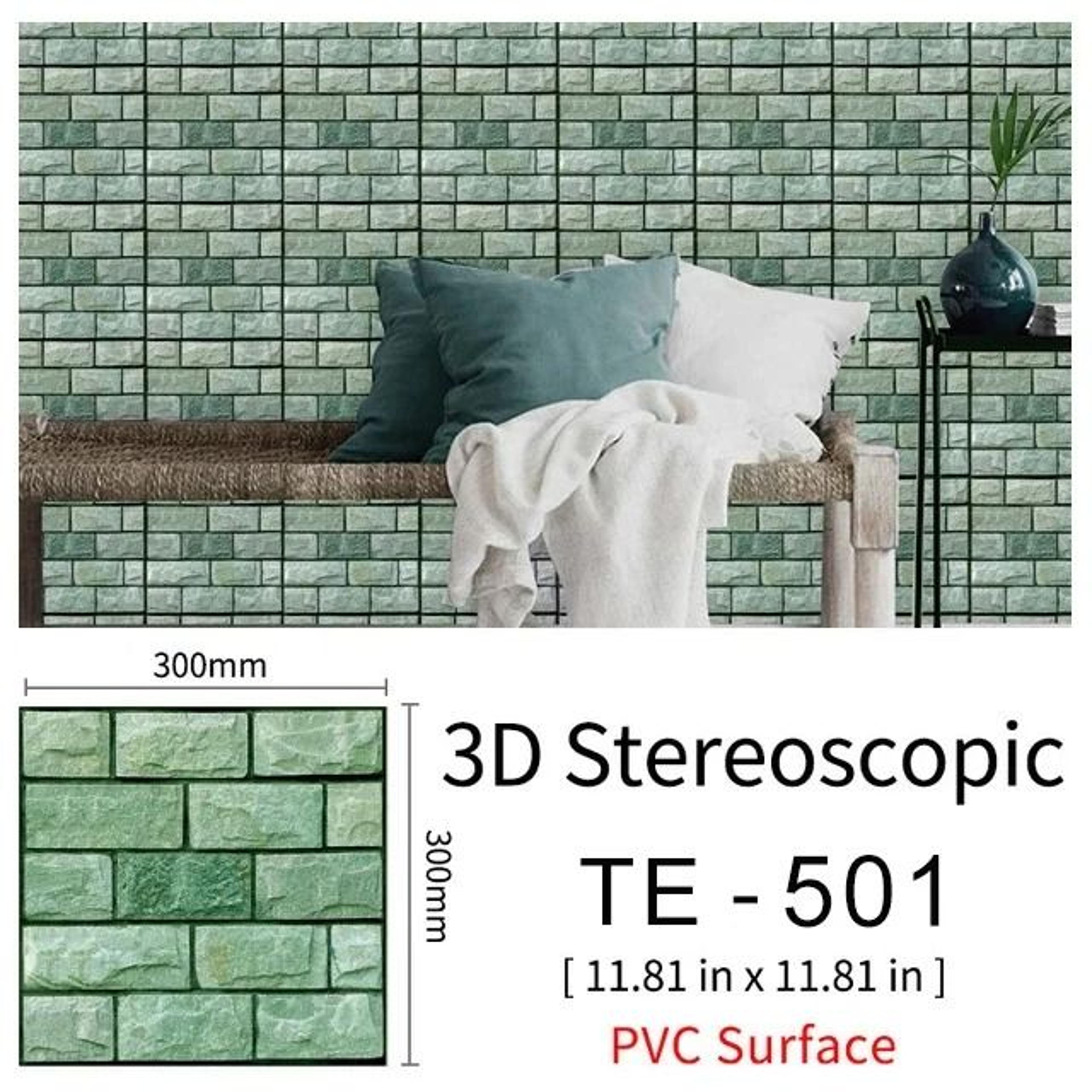 3D Brick Wall Sticker Waterproof Peel And Stick Self Adhesive Wall Decor Set 15pcs 18