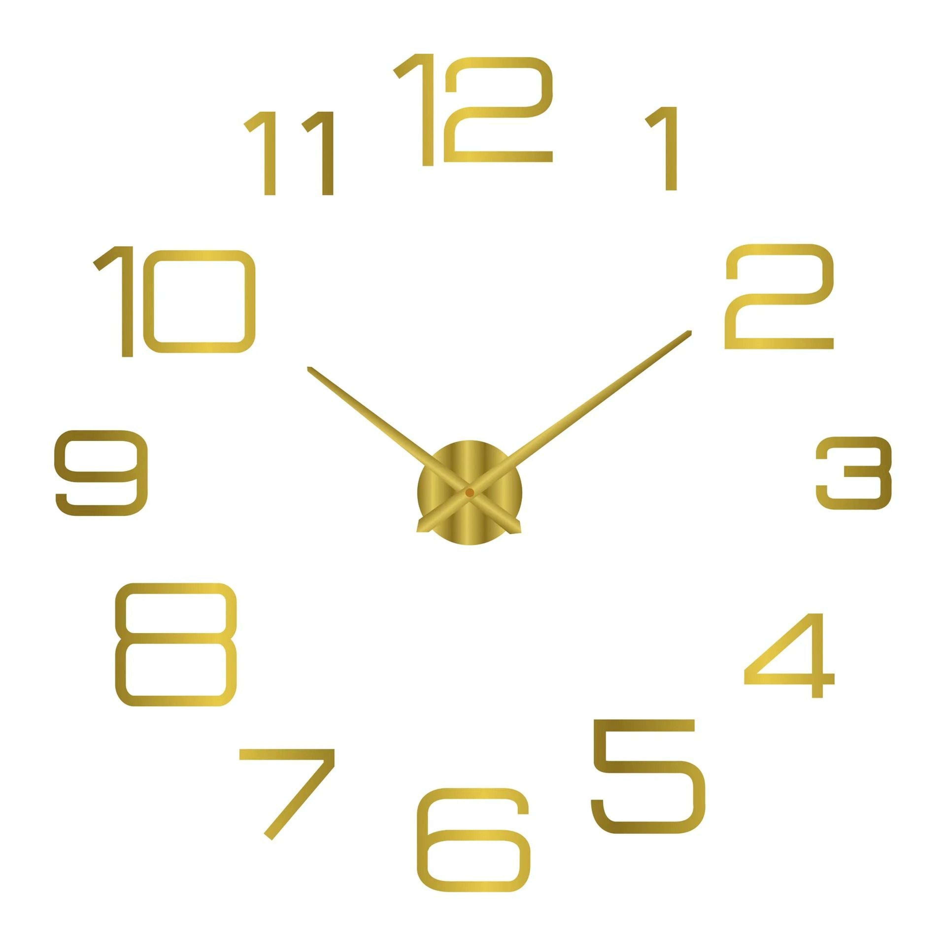 3D DIY Wall Clock Luminous Frameless Modern Wall Clock Decor For Living Room 3