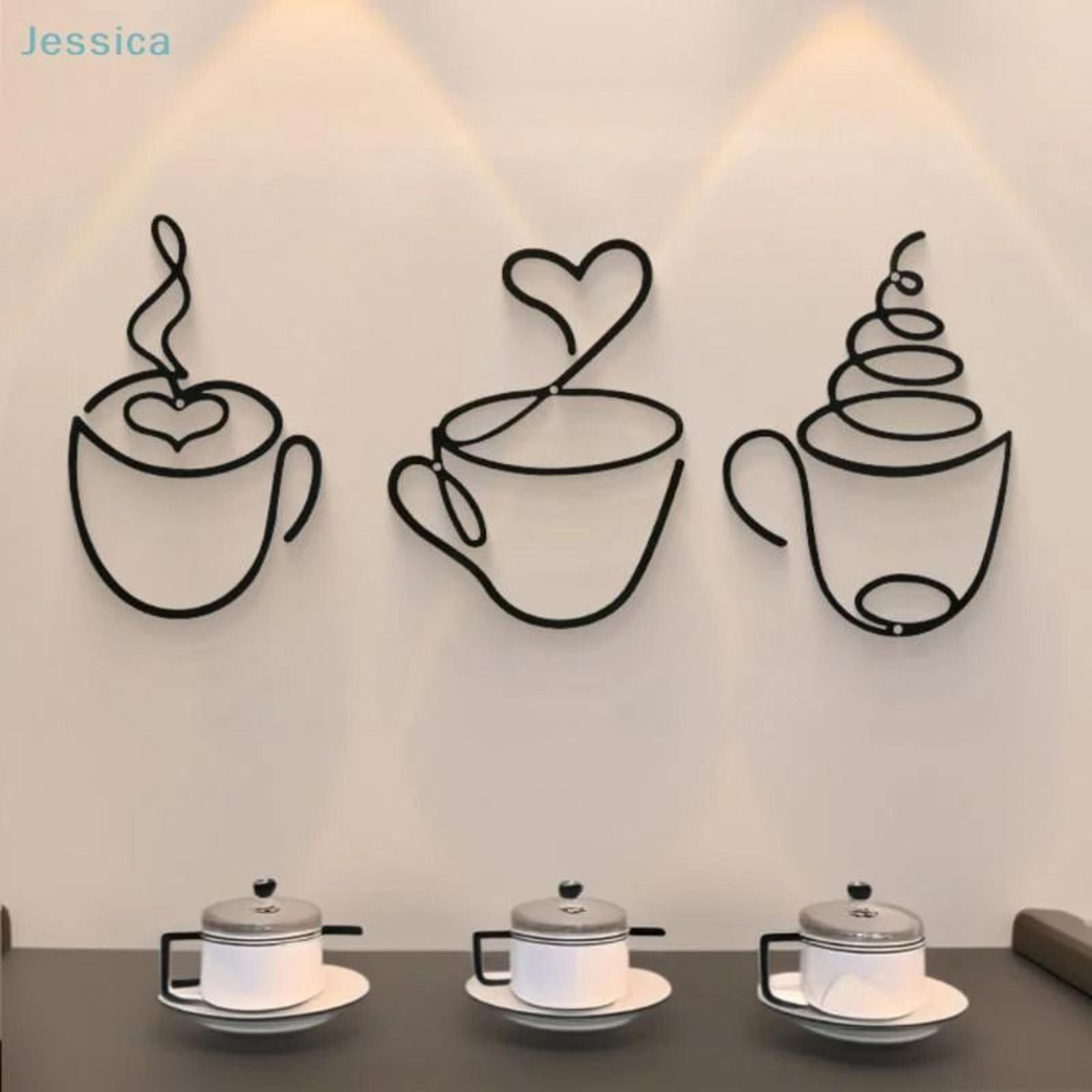 Black Metal Coffee Wall Art Decor For Kitchen And Coffee Bar 4