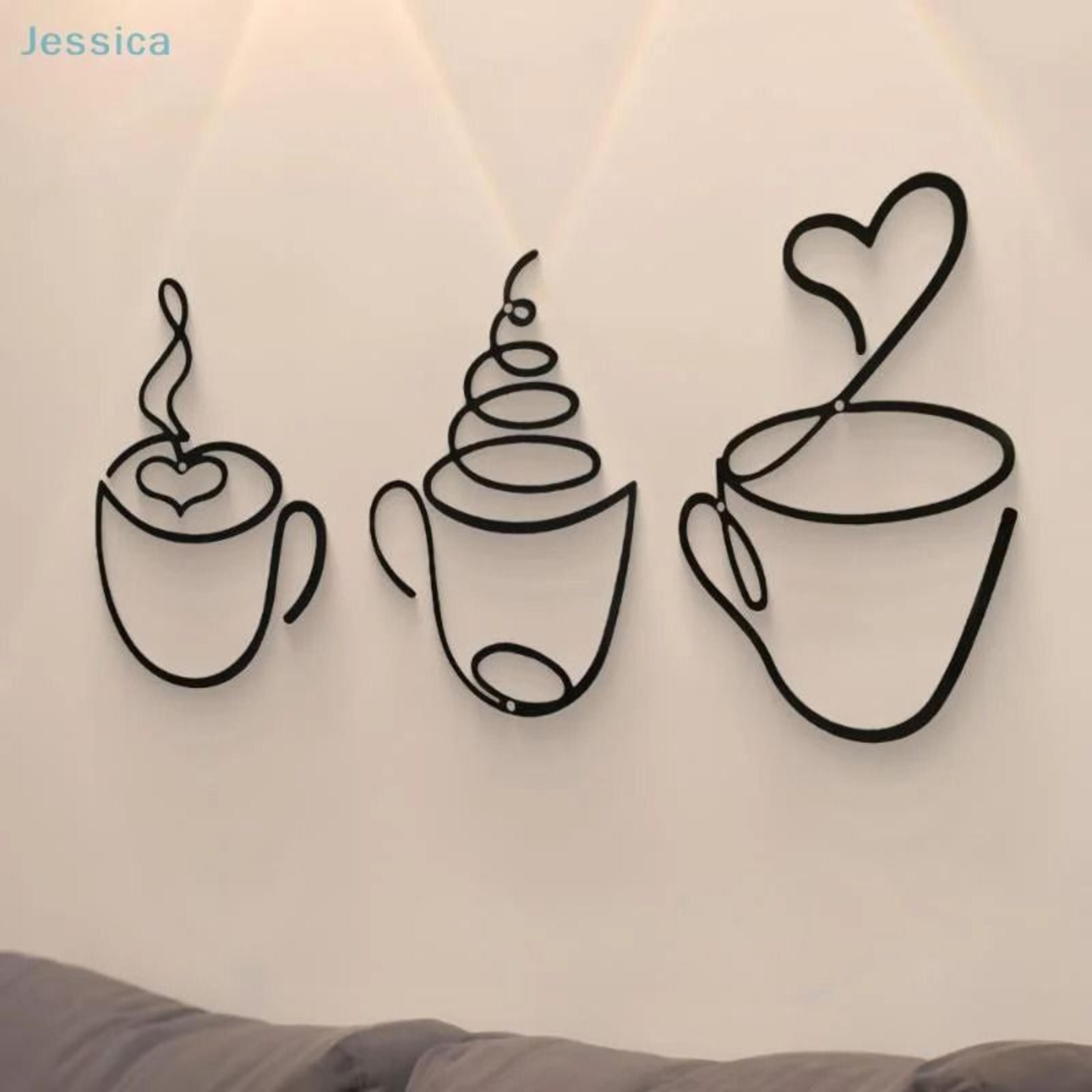 Black Metal Coffee Wall Art Decor For Kitchen And Coffee Bar 5