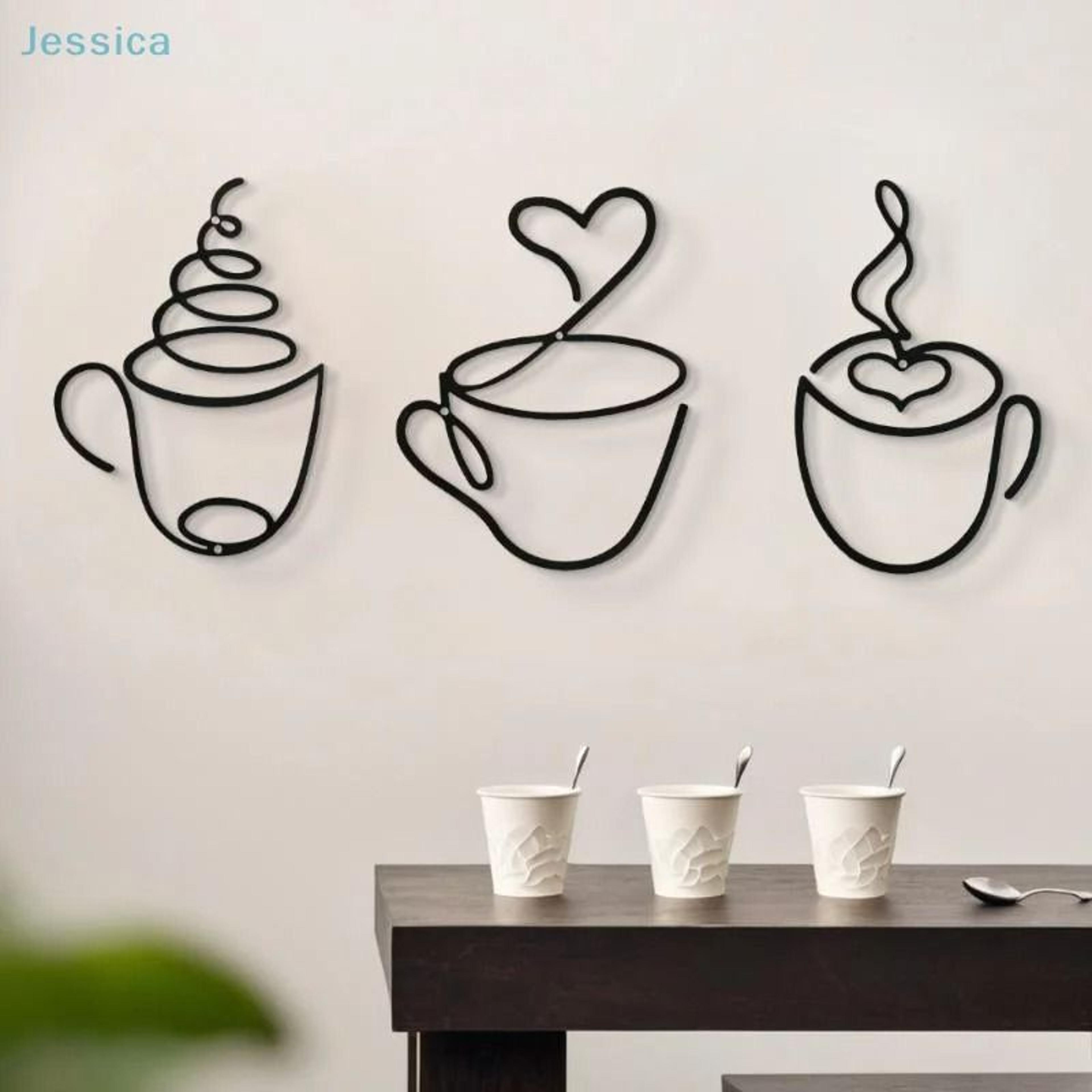 Black Metal Coffee Wall Art Decor For Kitchen And Coffee Bar 6