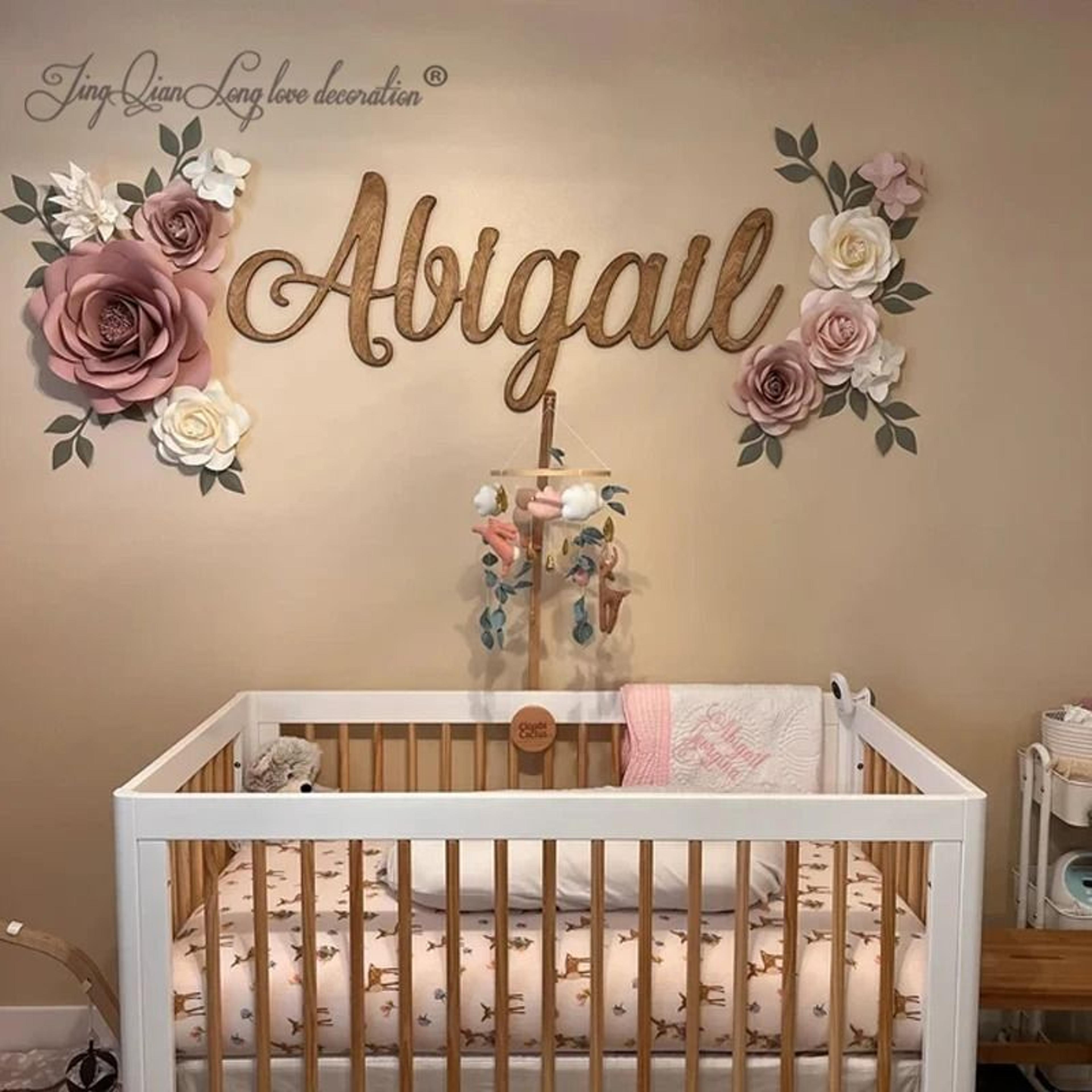 custom wooden name sign personalized nursery wall decor baby name sign