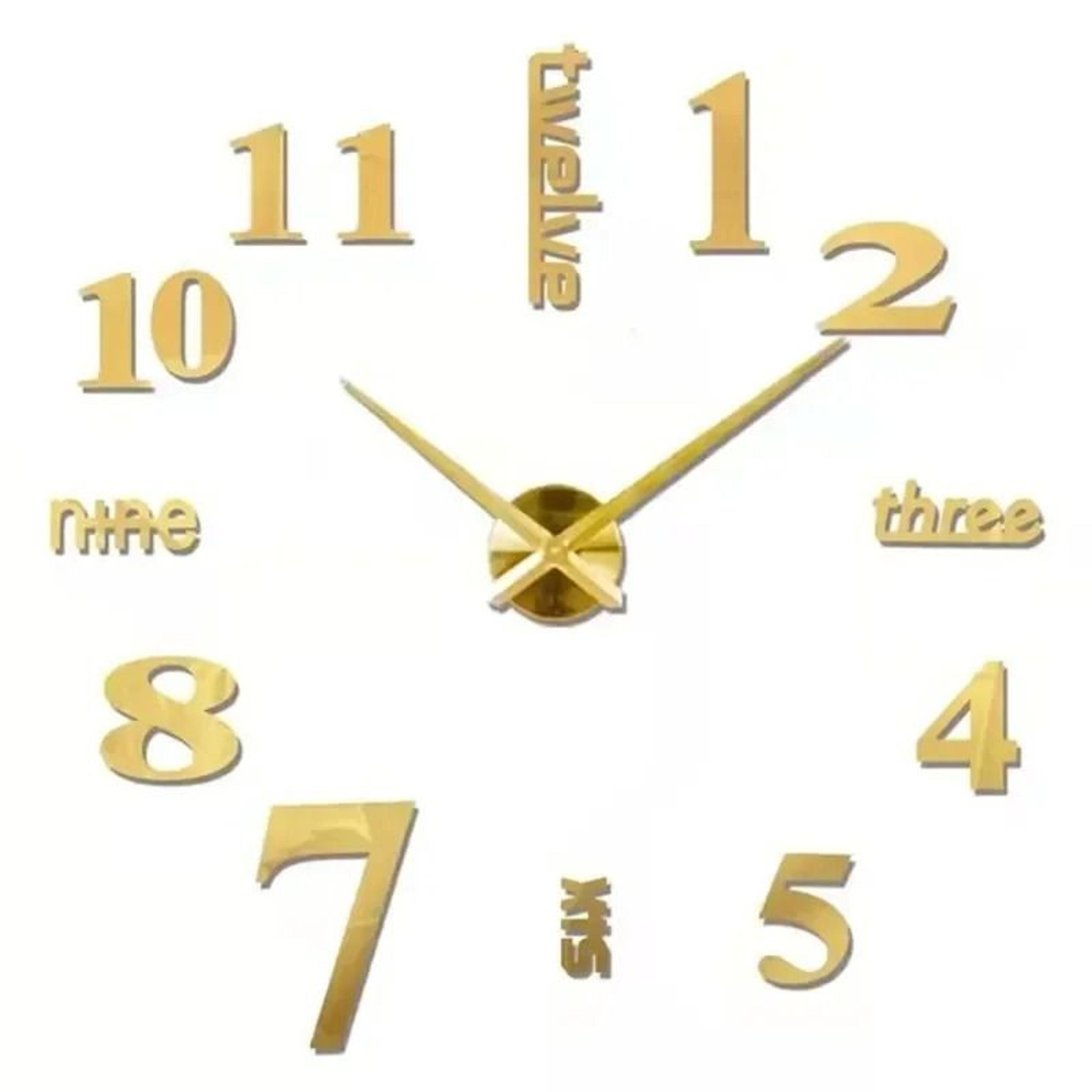 3D Wall Clock DIY Large Luminous Silent Modern Wall Decor 26