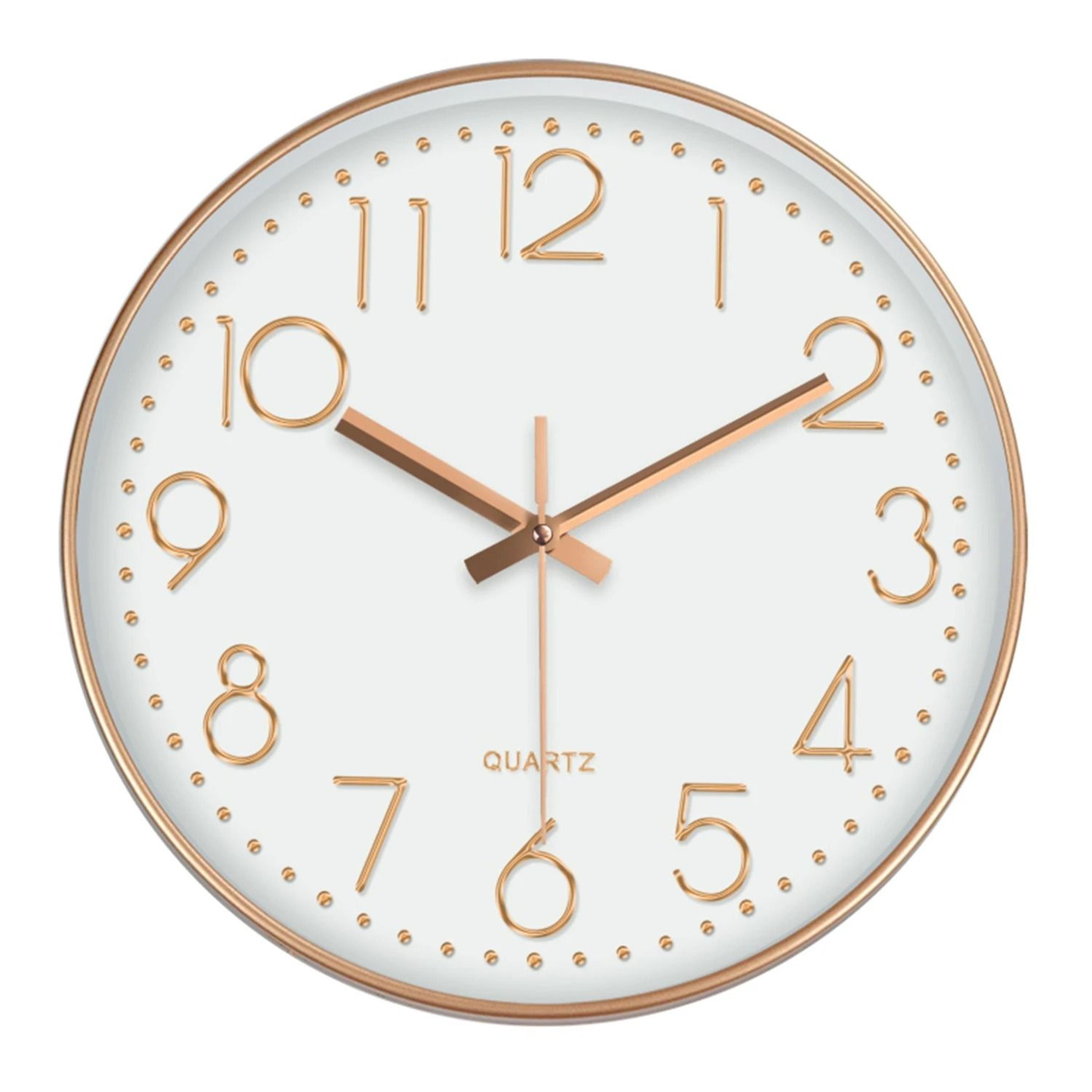 Minimalist Silent Quartz Wall Clock Modern 3D Number Wall Decor 2