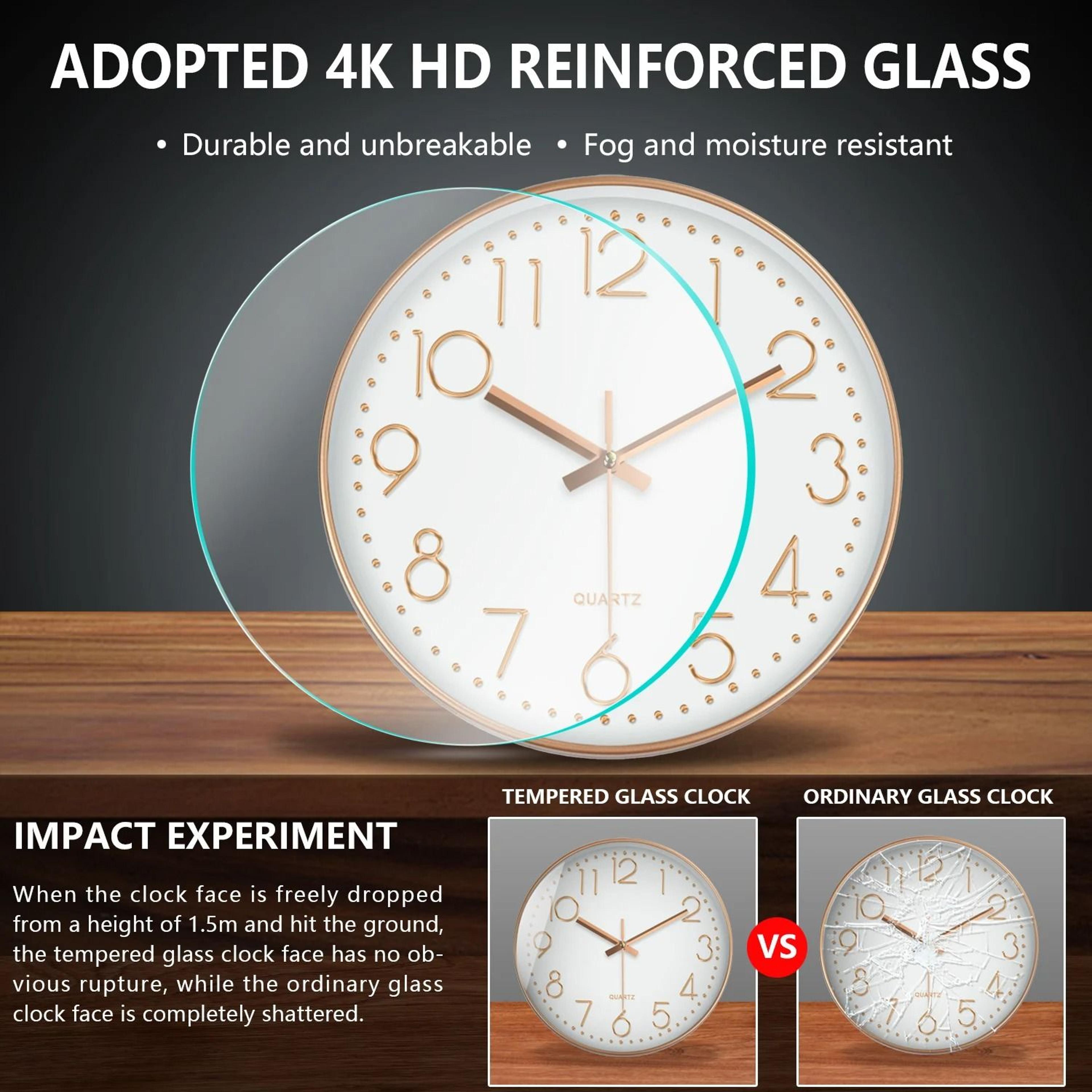 Minimalist Silent Quartz Wall Clock Modern 3D Number Wall Decor 9