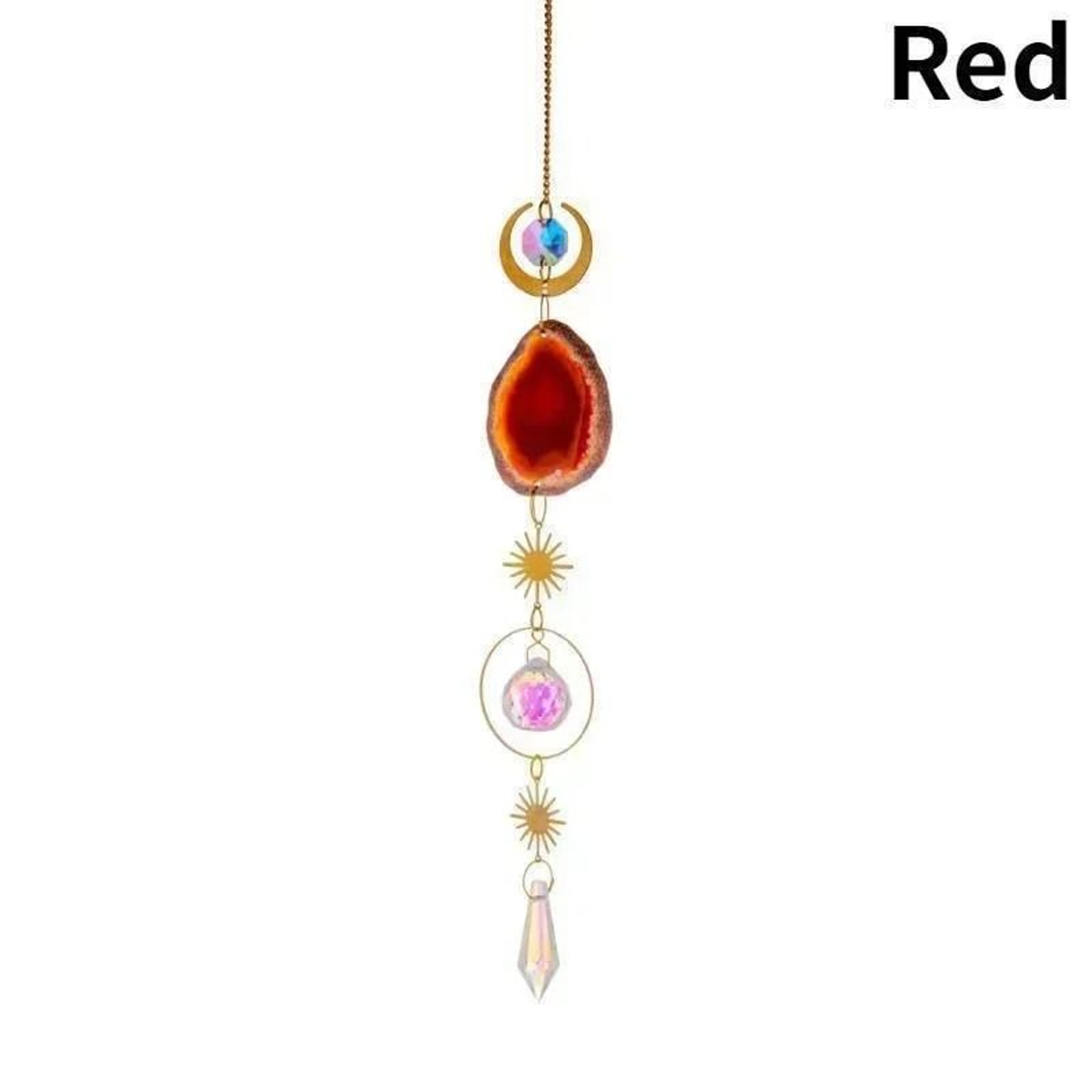 Crystal Sun Catcher Rainbow Prism Sun And Moon Hanging Window Decor 3