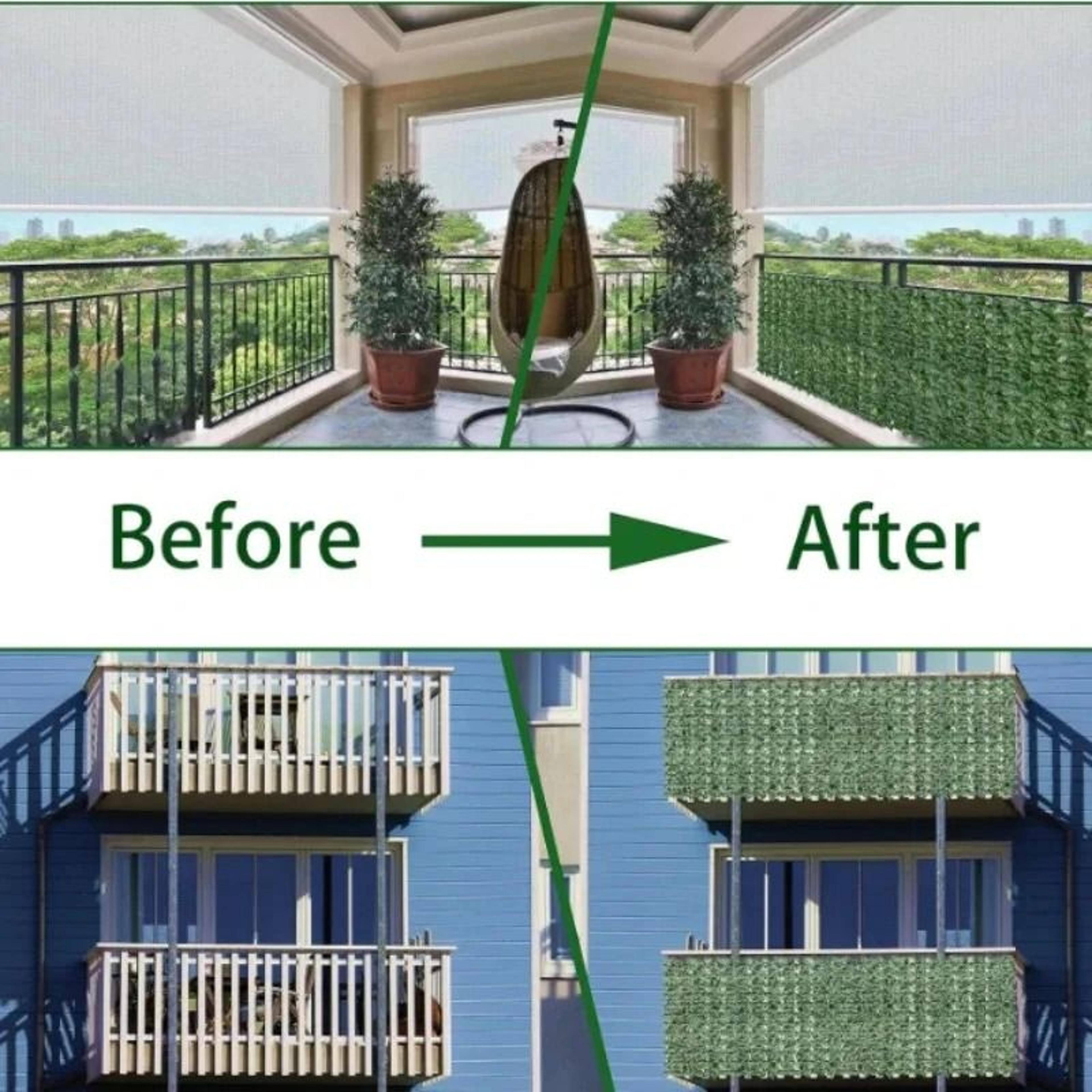Artificial Ivy Fence Privacy Hedge Panel Faux Greenery Wall Screen 10