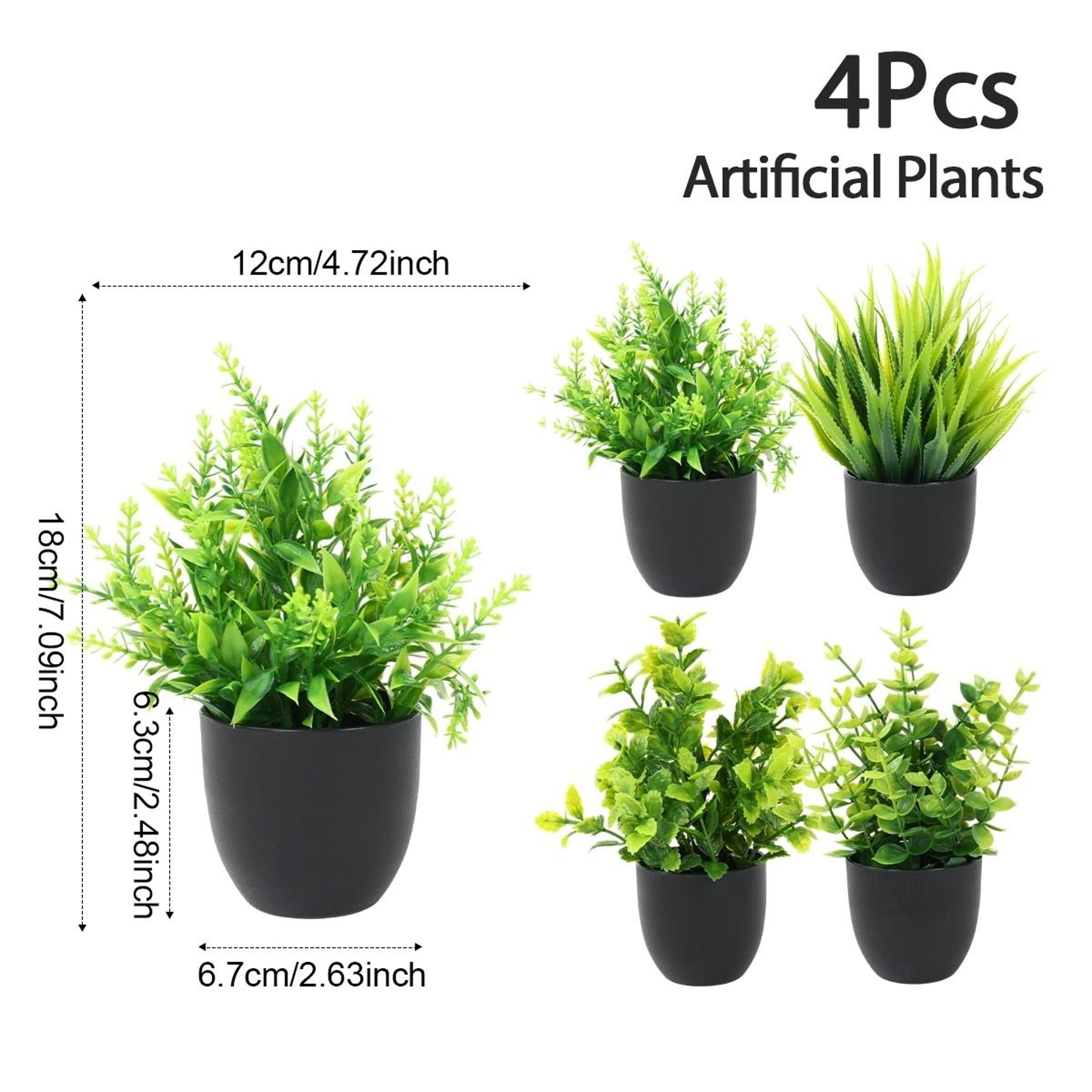 Artificial Bonsai Plant Set Small Potted Greenery For Tabletop Decor 8