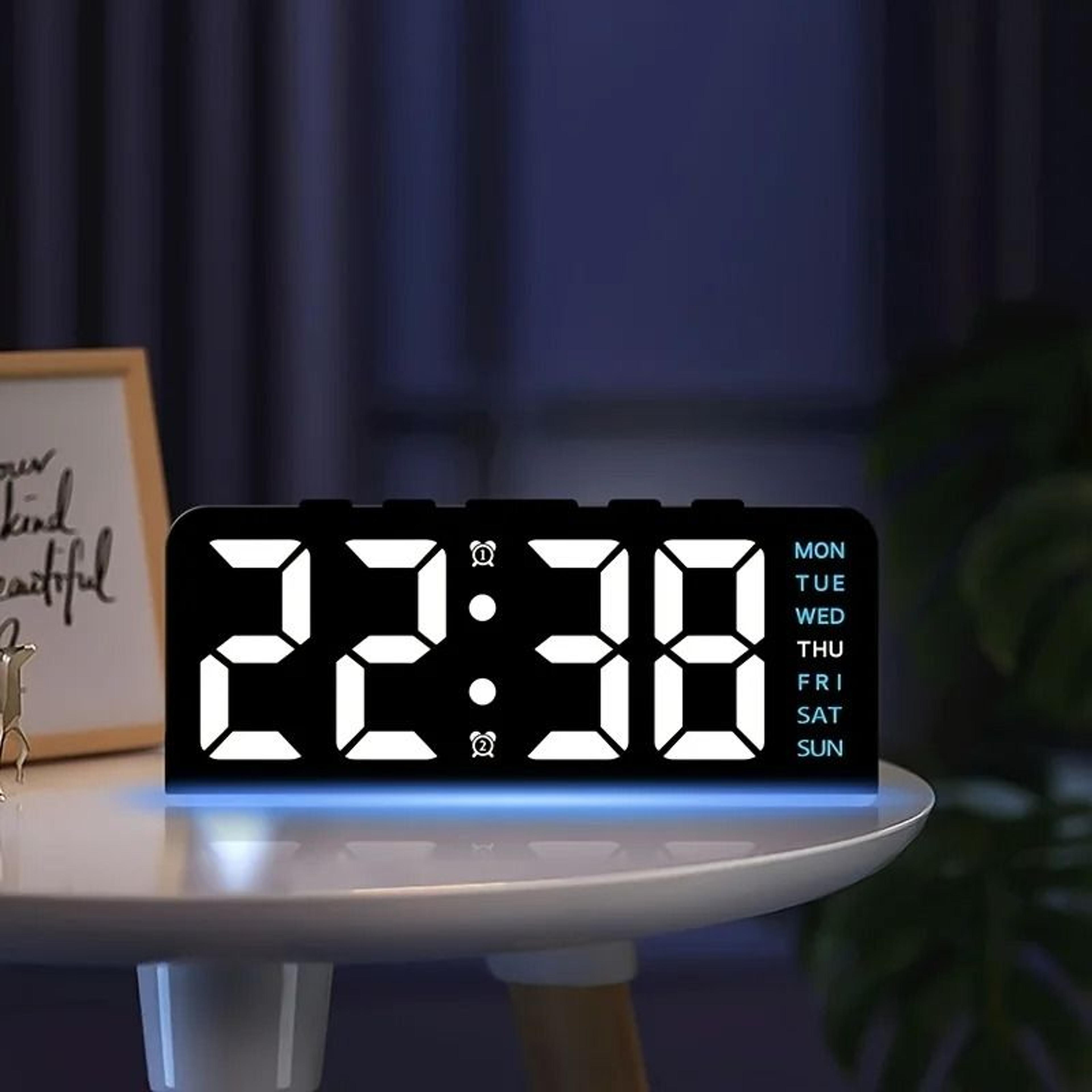 Digital LED Alarm Clock With Dual Alarm Snooze And Date Display 10