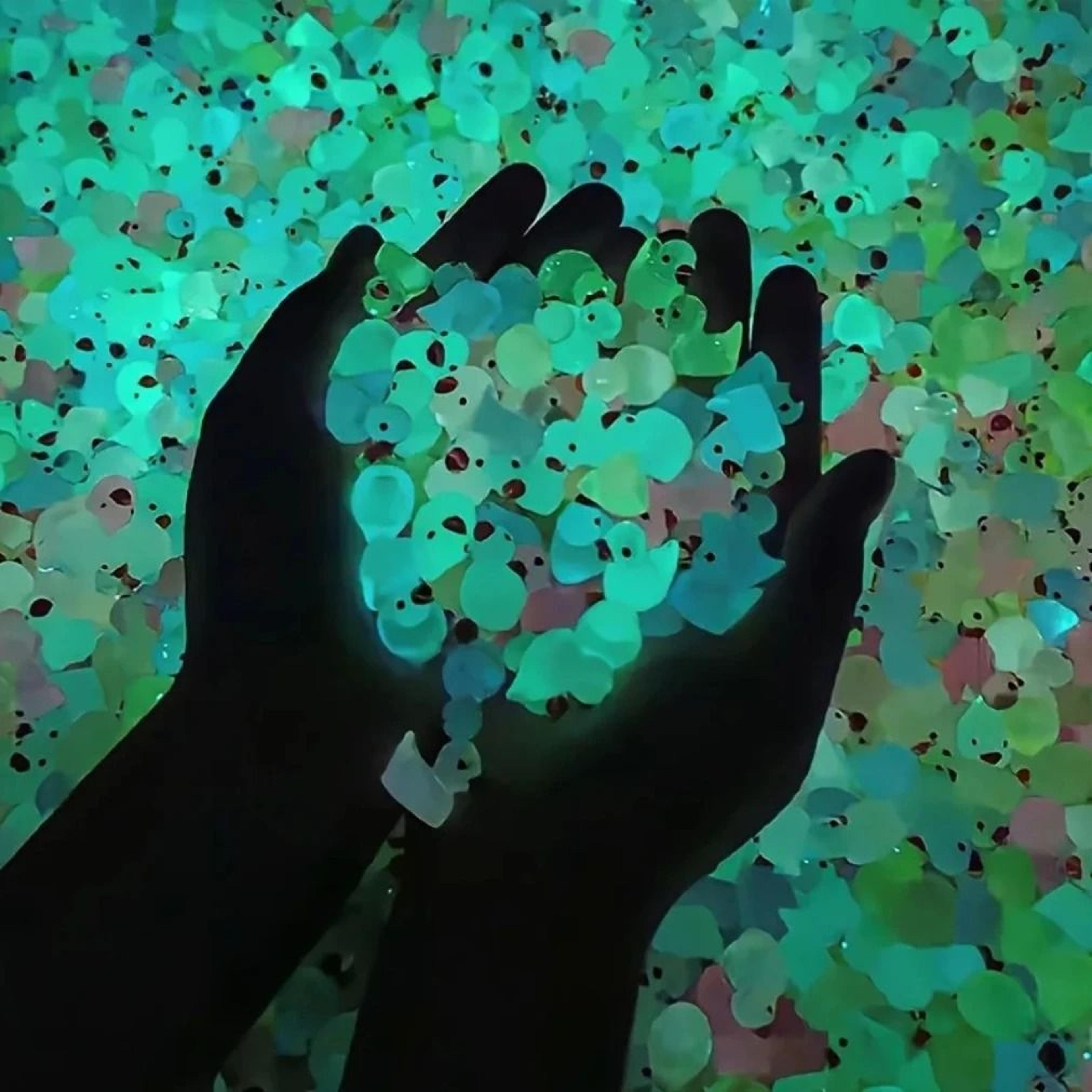 Glow In The Dark Mini Resin Ducks Fairy Garden Accessories Set 7
