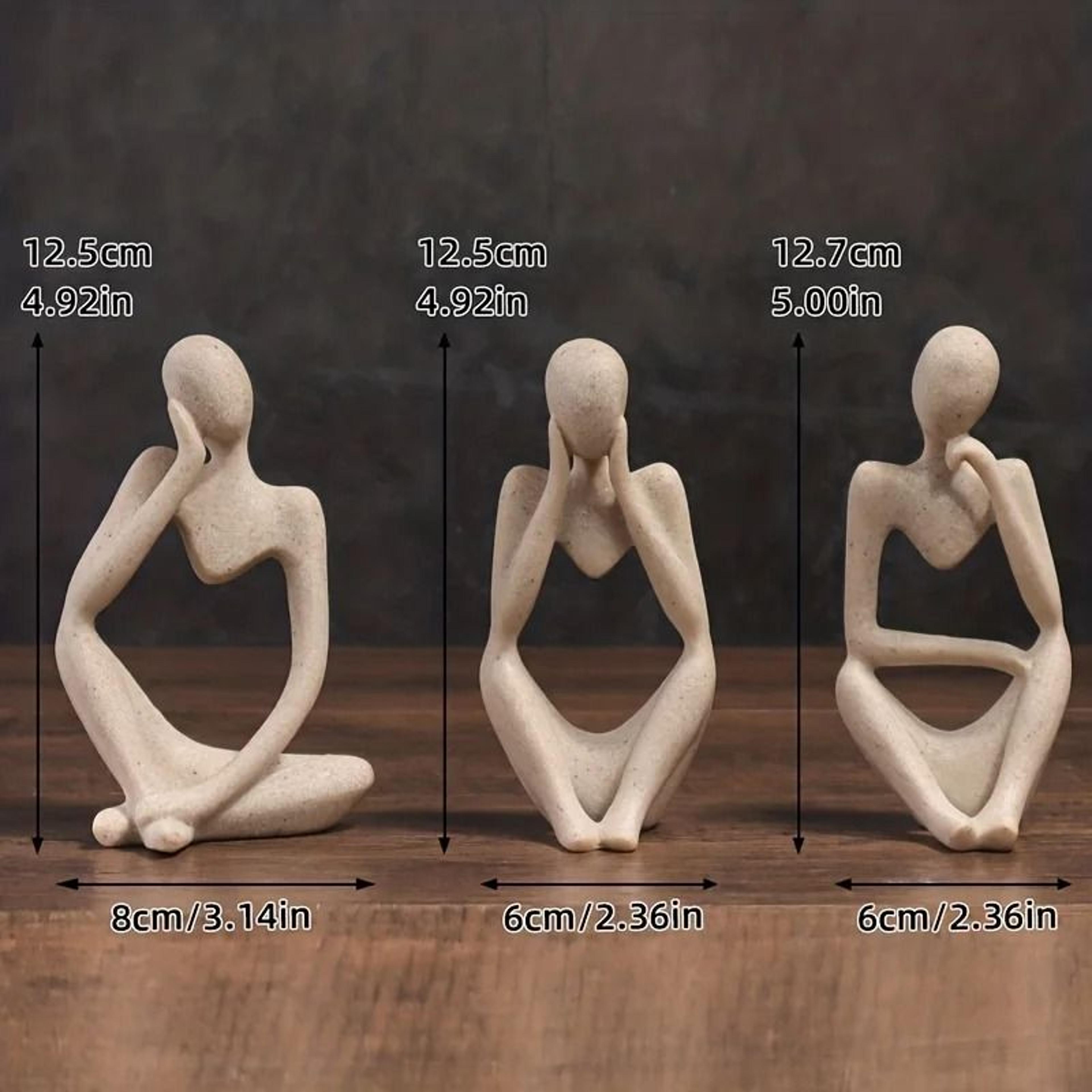 Minimalist Contemplation Sculpture Modern Abstract Human Decor Statue 2